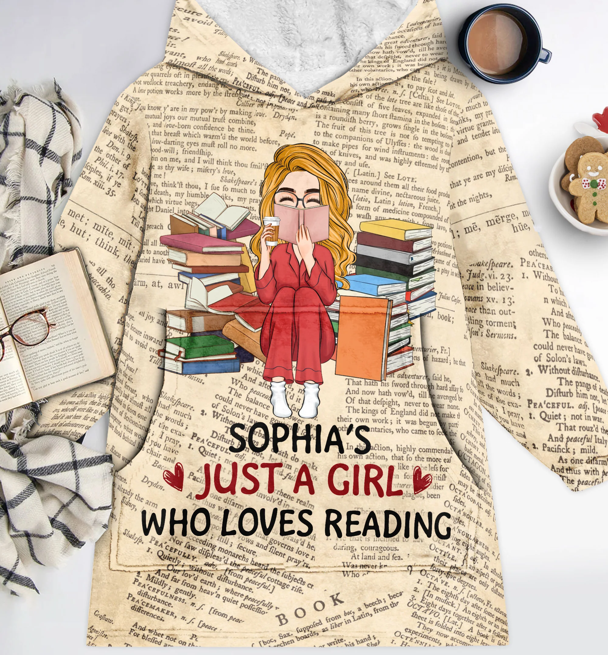 Official Reading Hoodie - Personalized Oversized Blanket Hoodie - Image 2