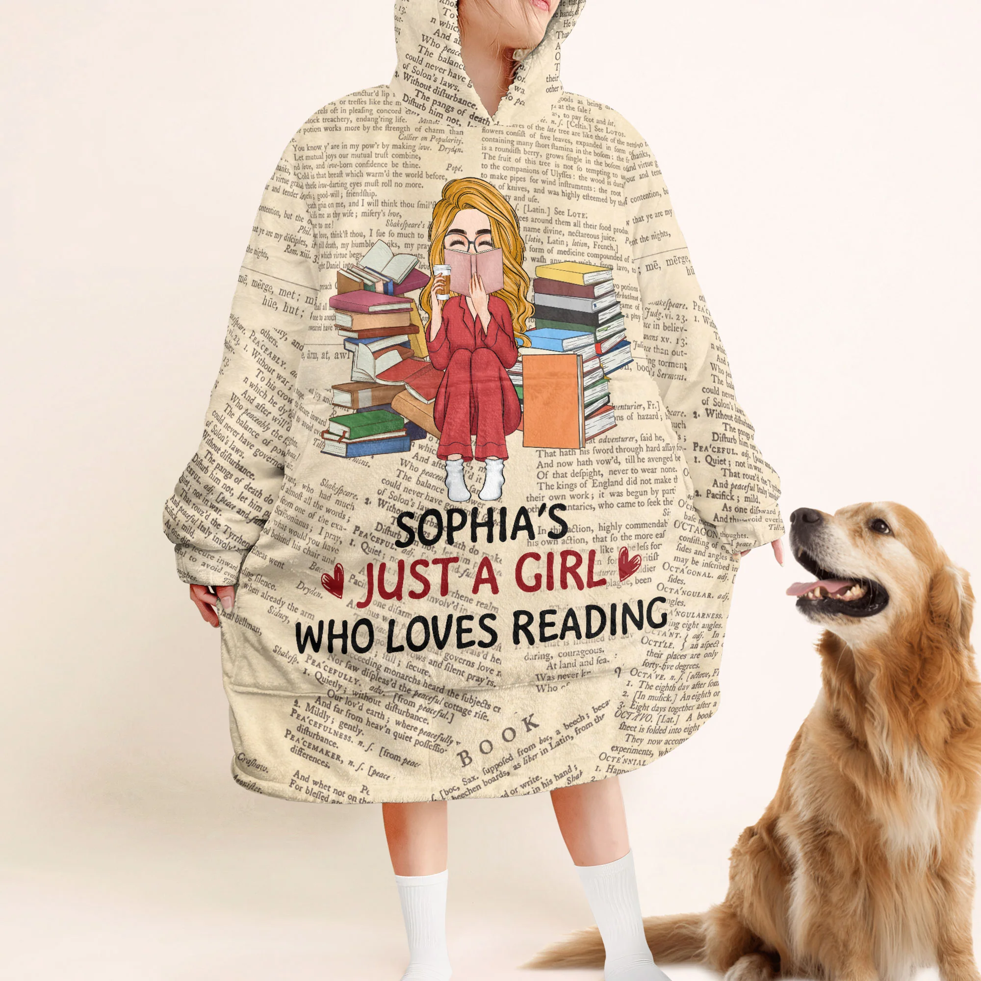 Official Reading Hoodie - Personalized Oversized Blanket Hoodie - Image 3