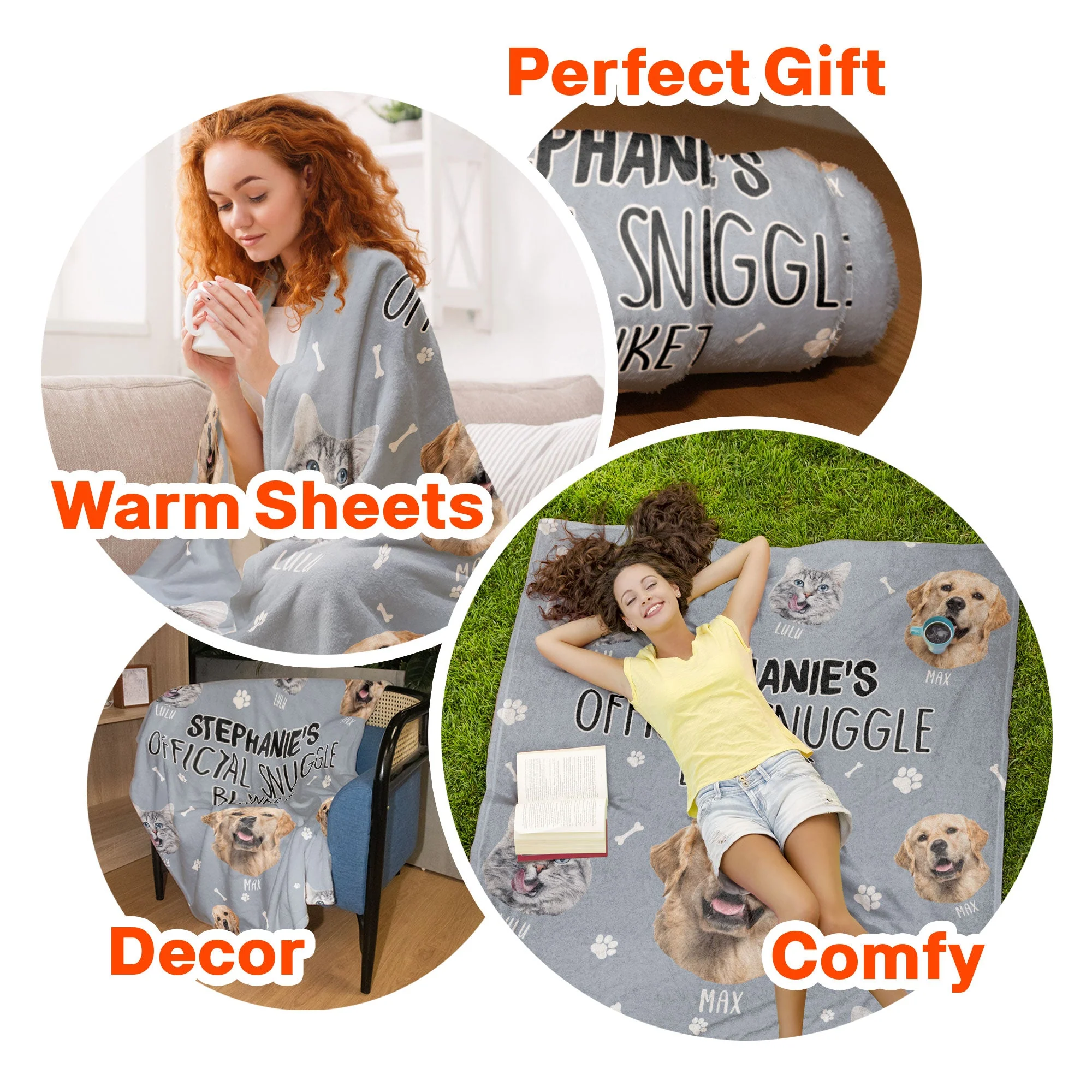 Official Snuggle Blanket - Personalized Pet Photo Blanket - Image 7
