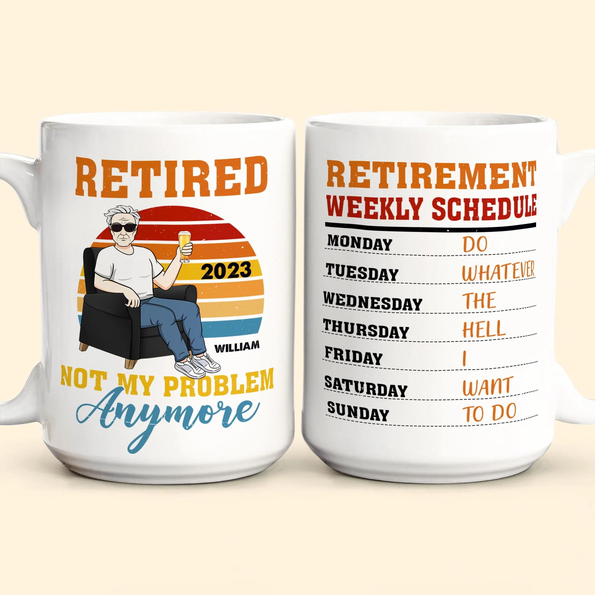 Officially Retired - Personalized Mug - Image 2