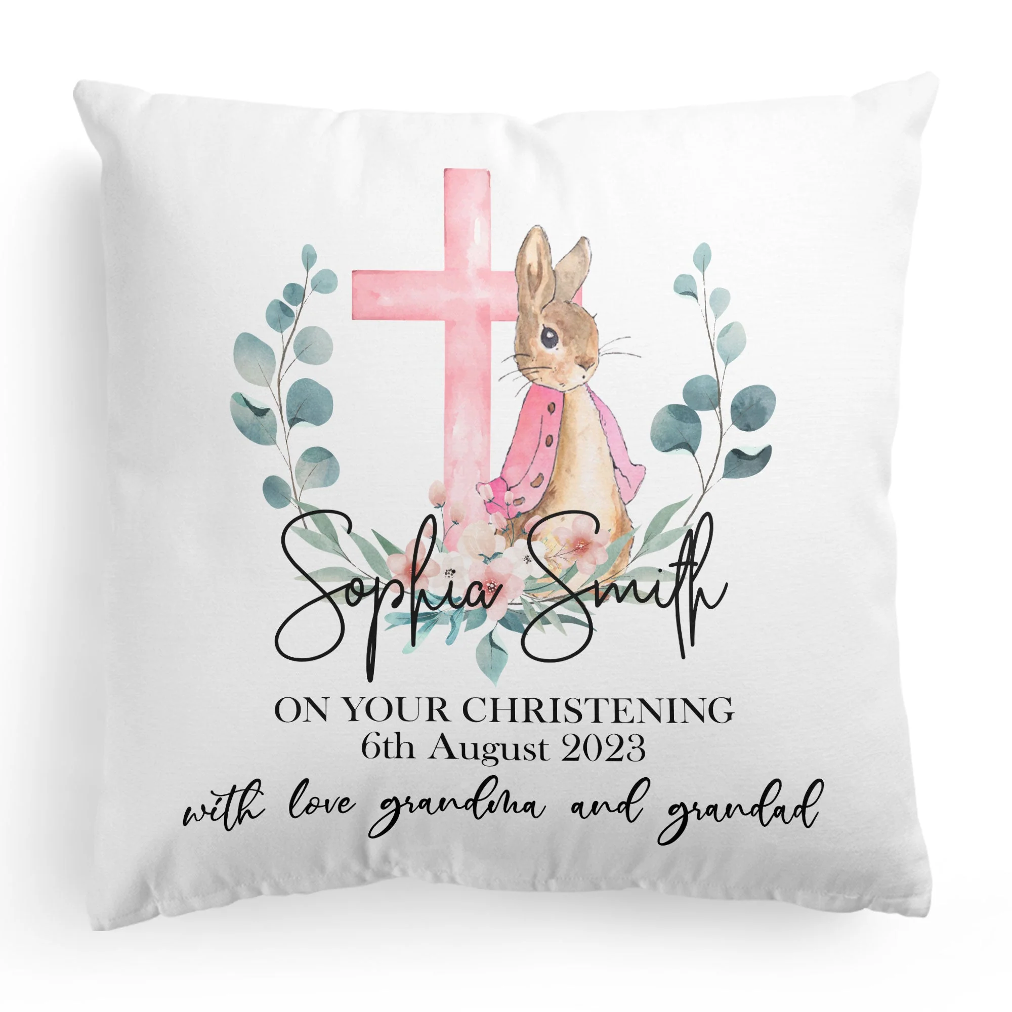 On Your Christening Baptism Gifts - Personalized Pillow (Insert Included) - Image 5