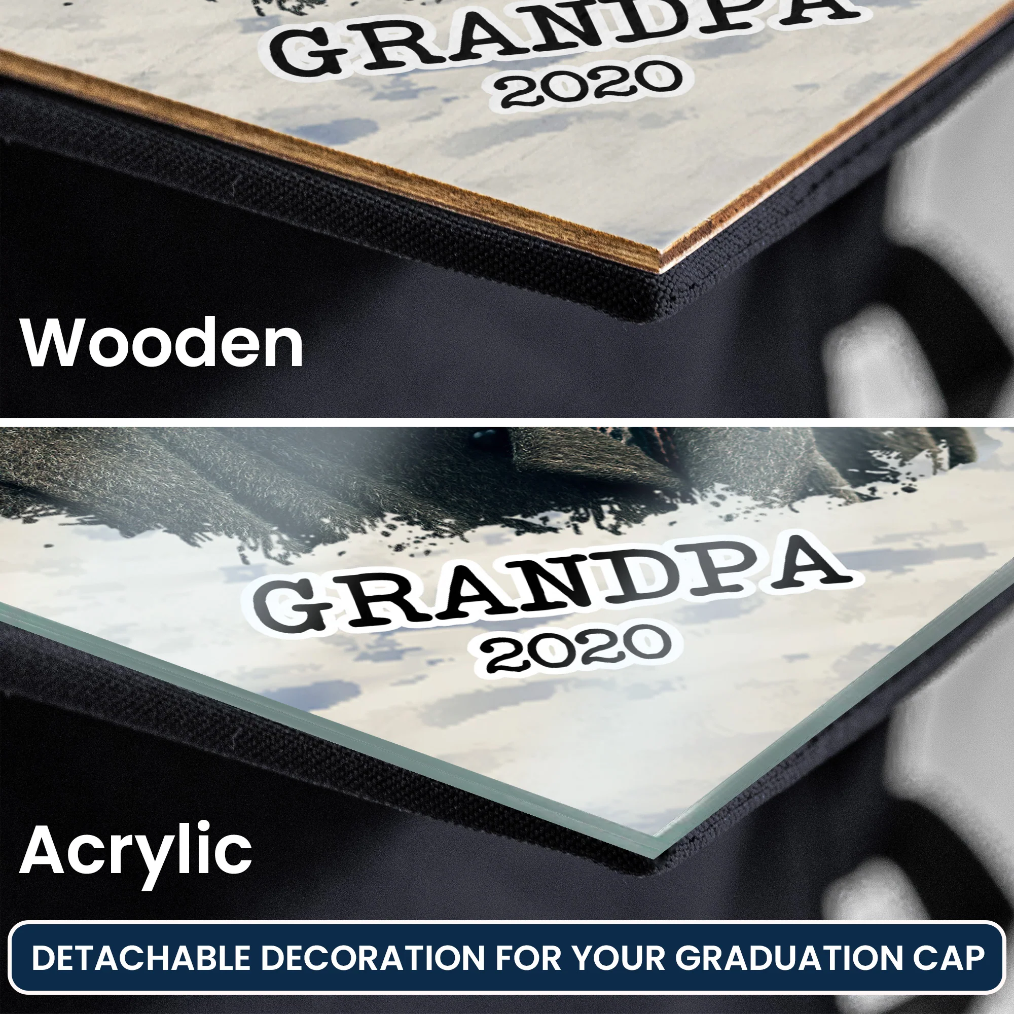 On Your Graduation Day Memorial Custom Photo - Personalized Graduation Cap Topper - Image 4