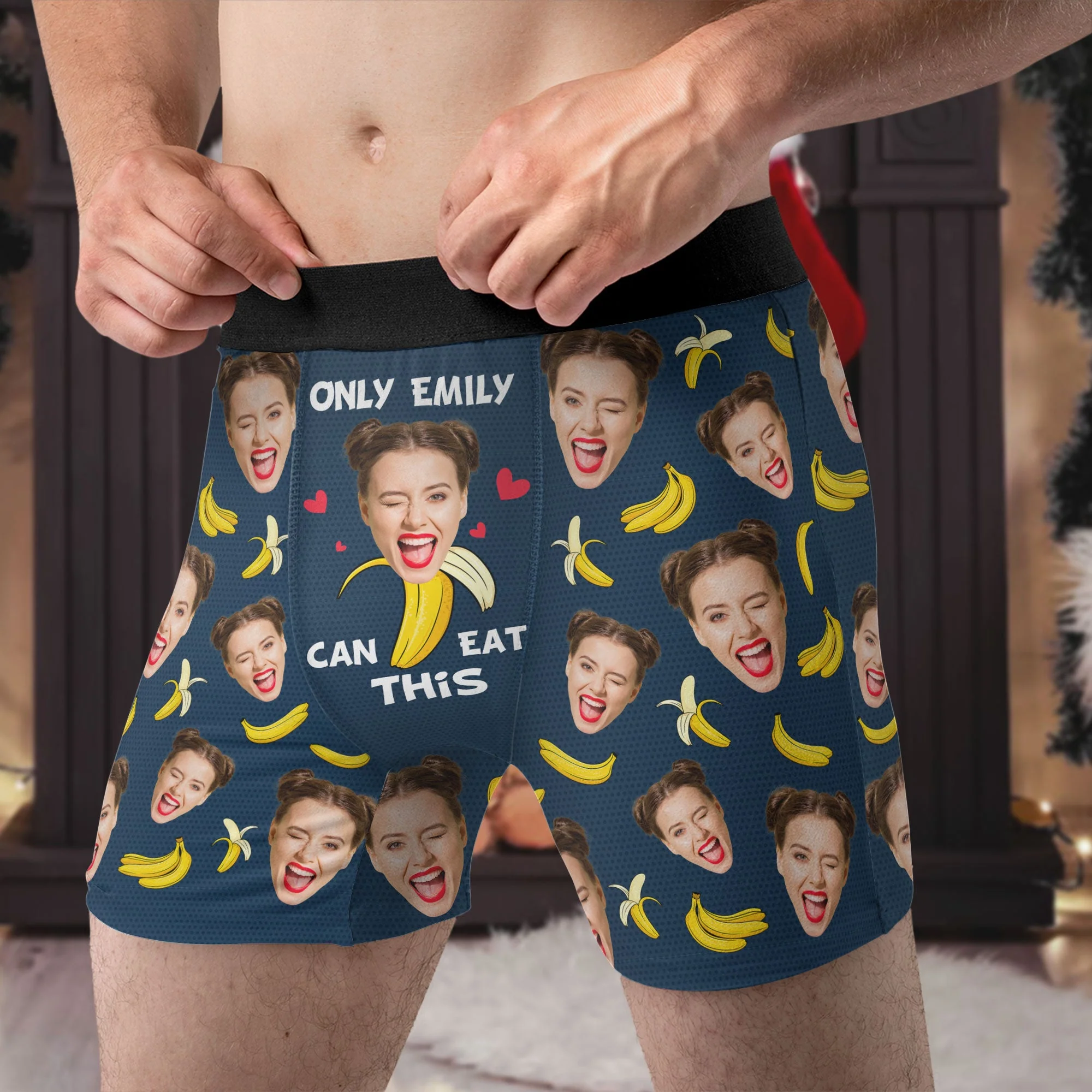 Only Emily Can Eat This Naughty Gift For Husband - Personalized Photo Men's Boxer Briefs - Image 5