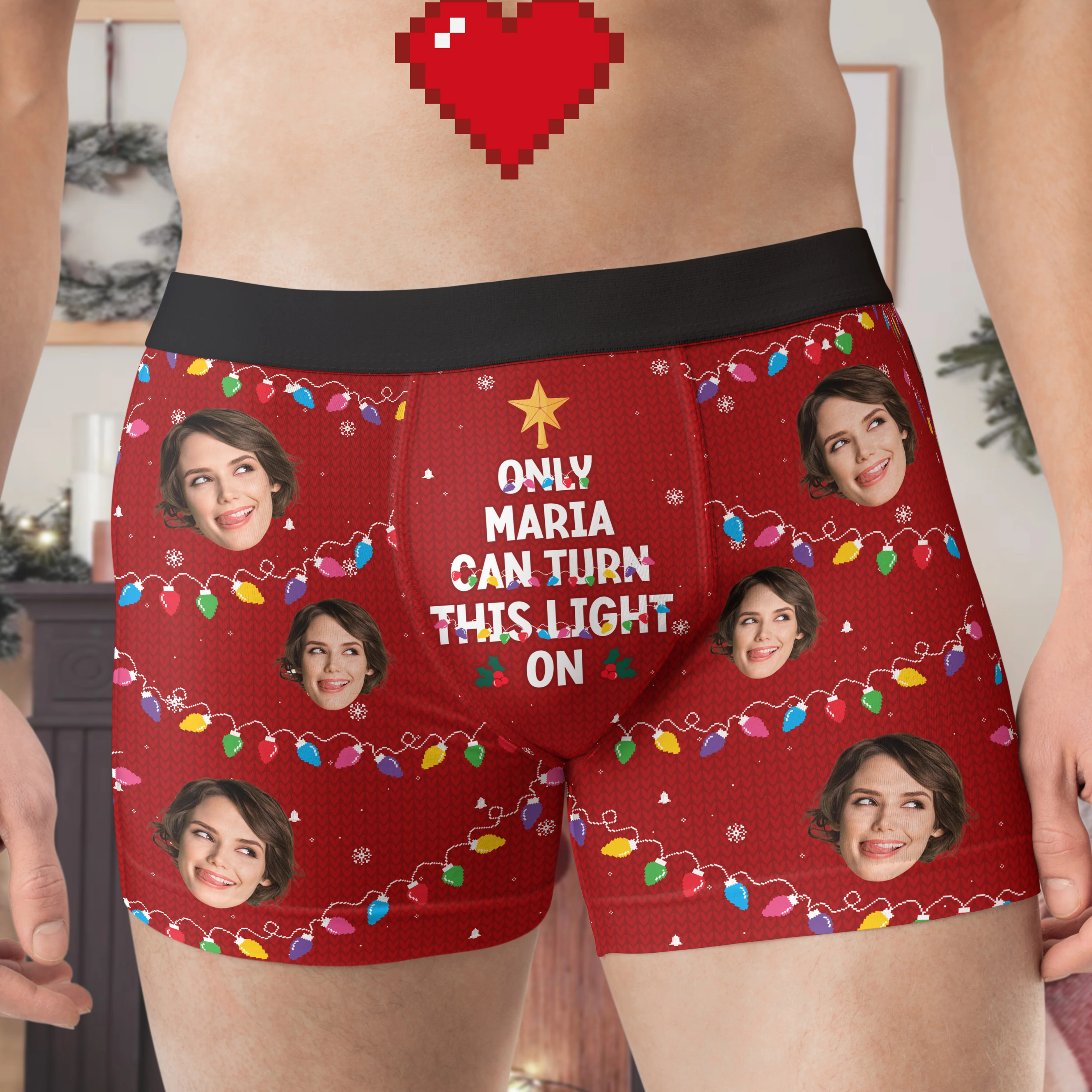 Only Her Can Turn This Light On - Personalized Photo Men's Boxer Briefs - Image 2