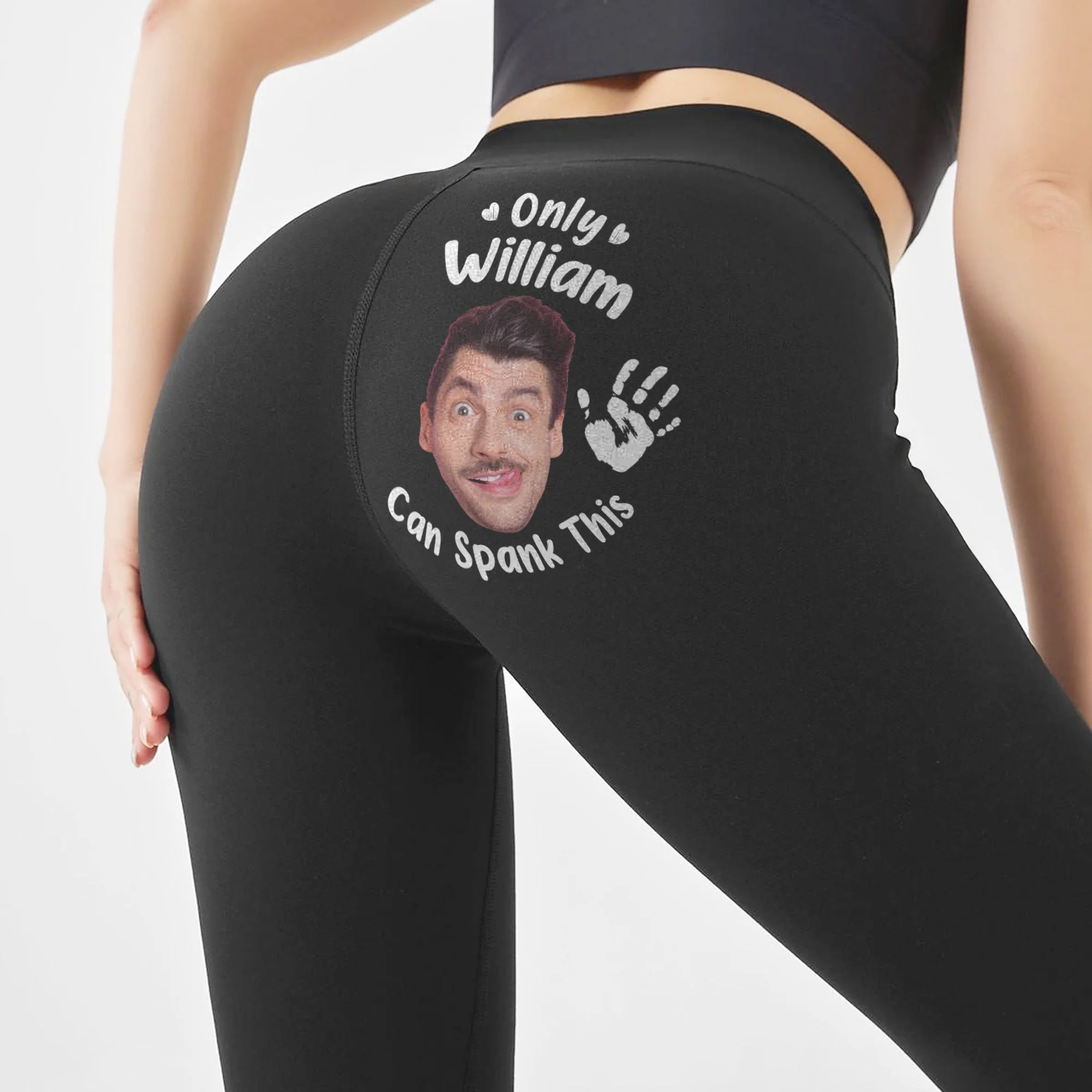 Only My Husband/ BF Can Spank This A$$ - Personalized Leggings - Image 4