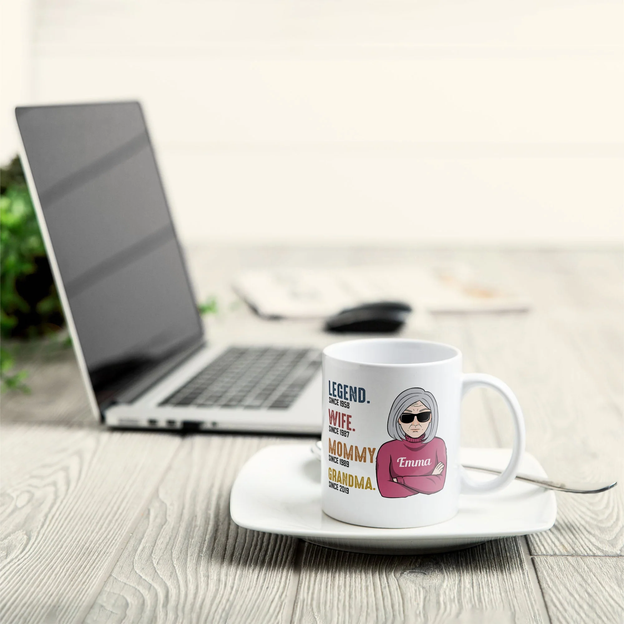 Only The Best Moms Get Promoted To Grandma - Personalized Mug - Birthday & Christmas Gift For Mom, Mother, Grandma, Nana, Mama - Image 4