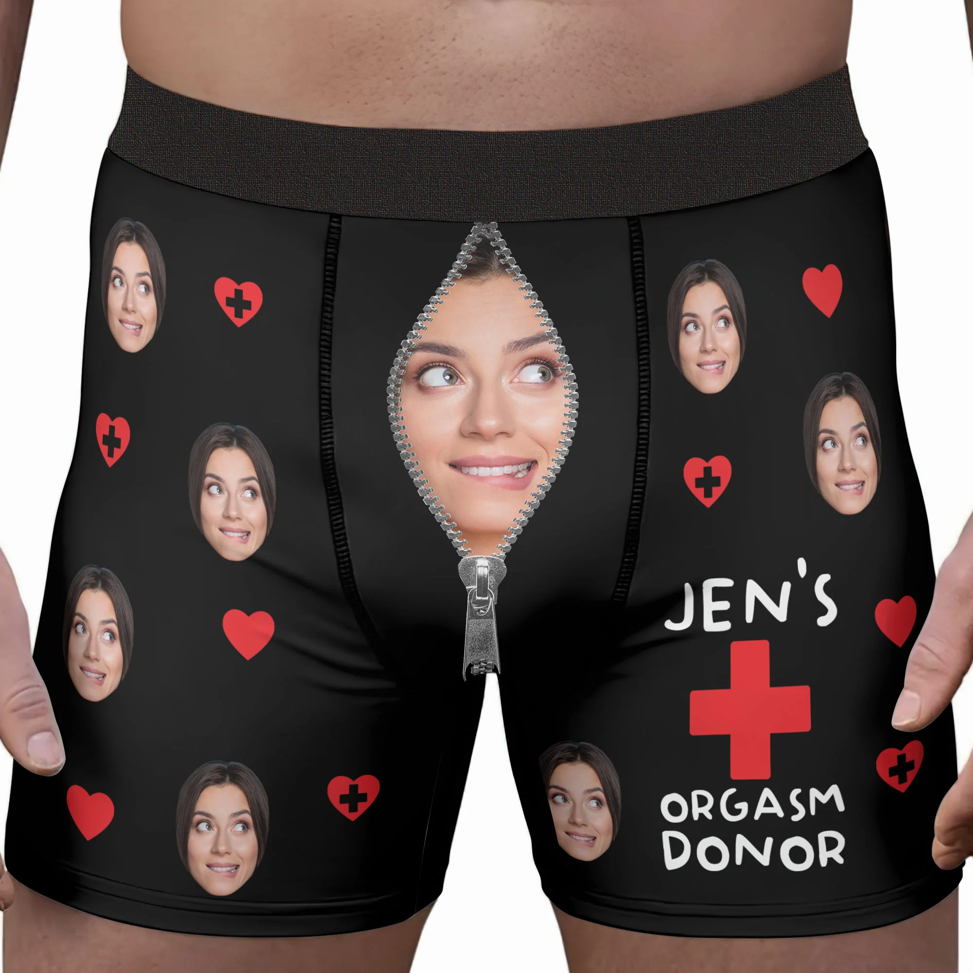 Orgasm Donor - Personalized Photo Men's Boxer Briefs - Image 2