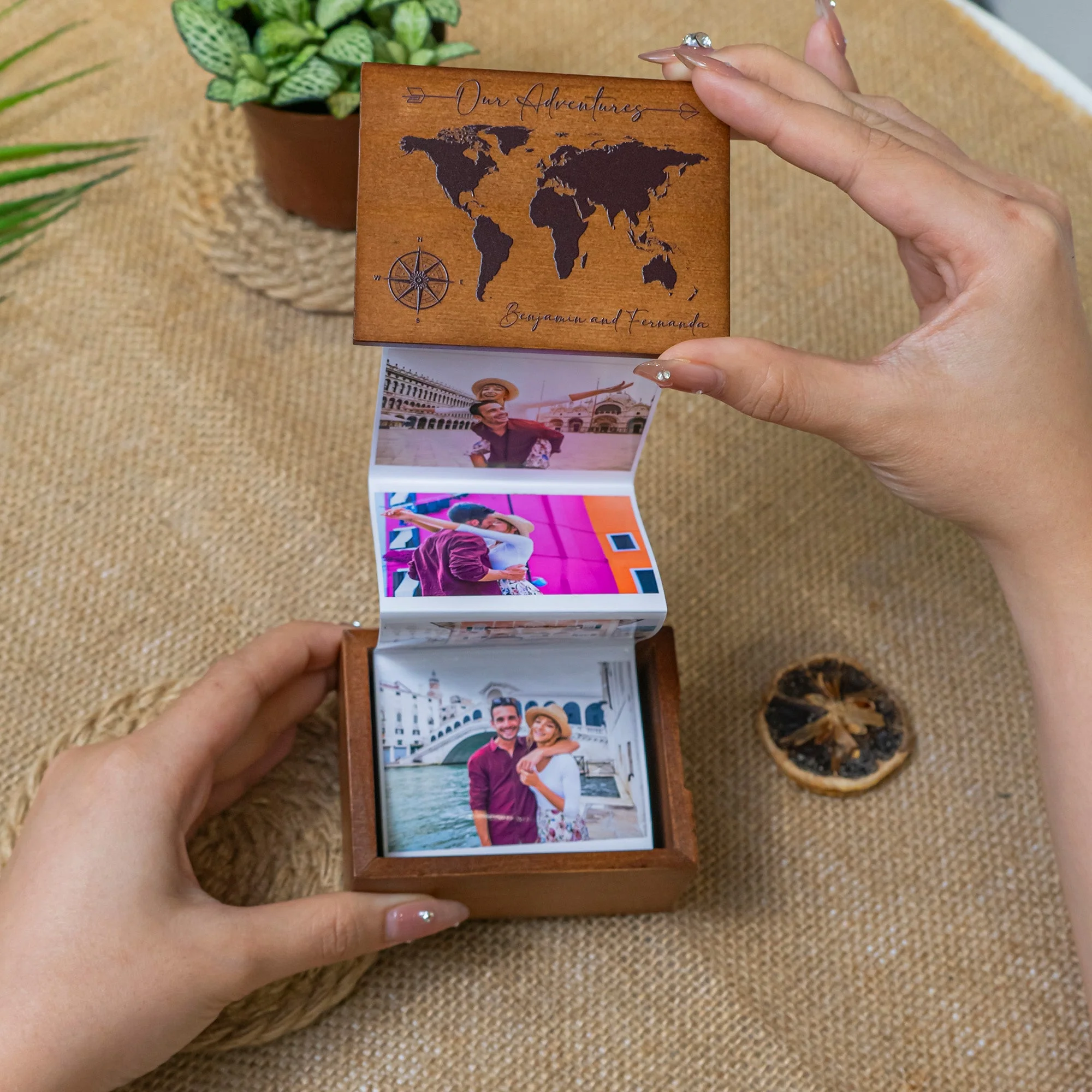 Our Adventures - Personalized Wooden Photo Box - Image 5