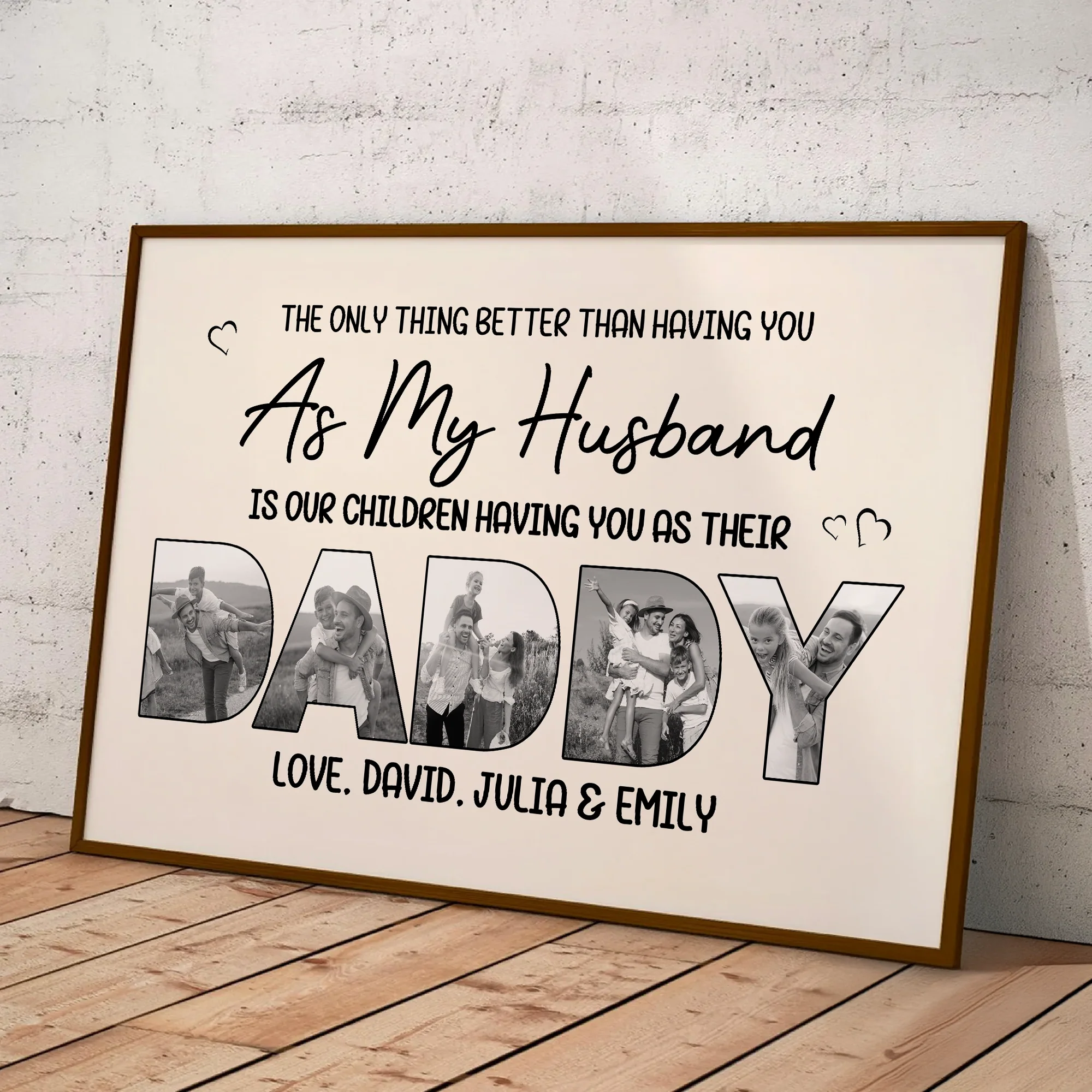 Our Children Having You As Their Daddy - Father's Day Gift For Husband - Personalized Poster - Image 2