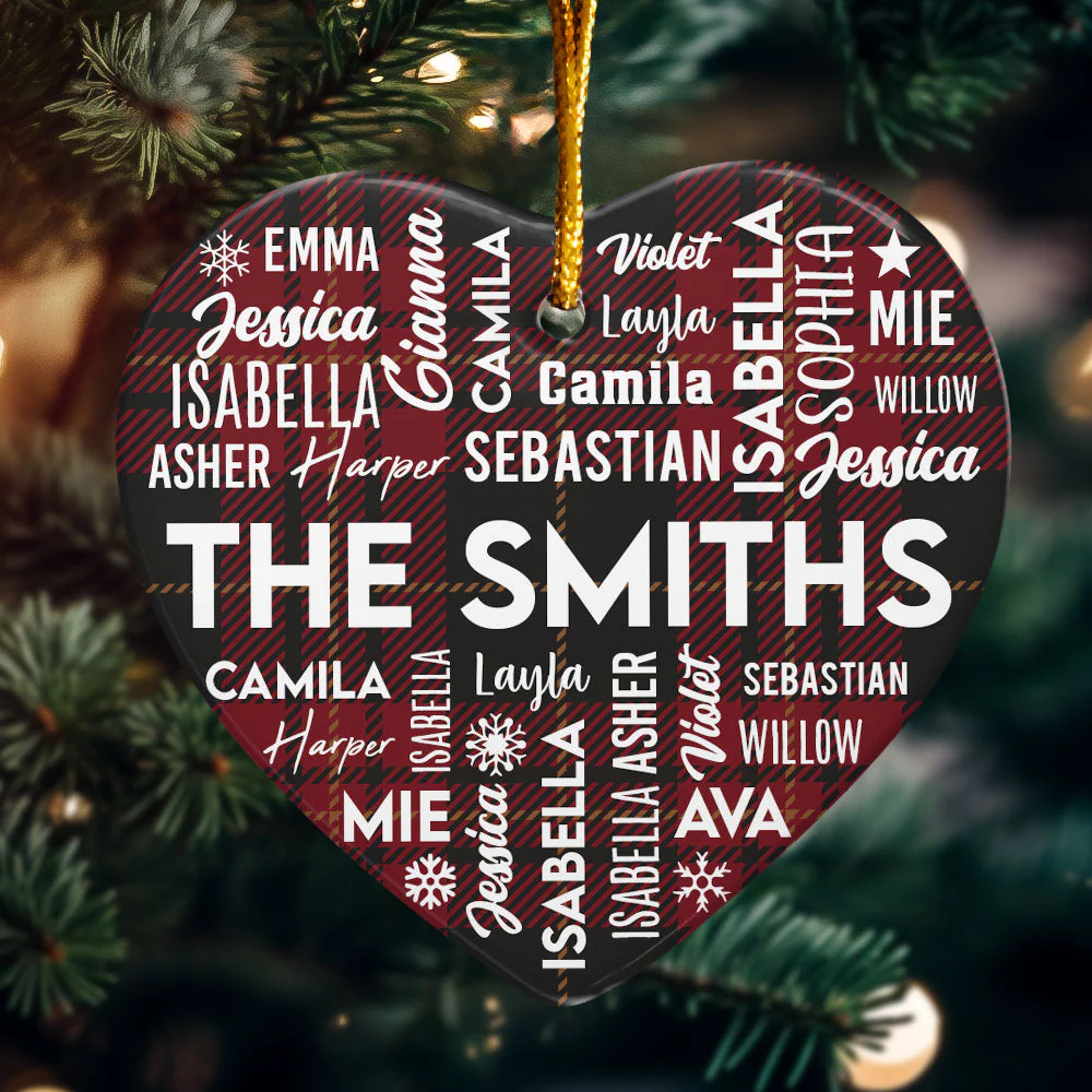 Our Family 2024 Custom Name Ornament - Personalized Ceramic Ornament - Image 3