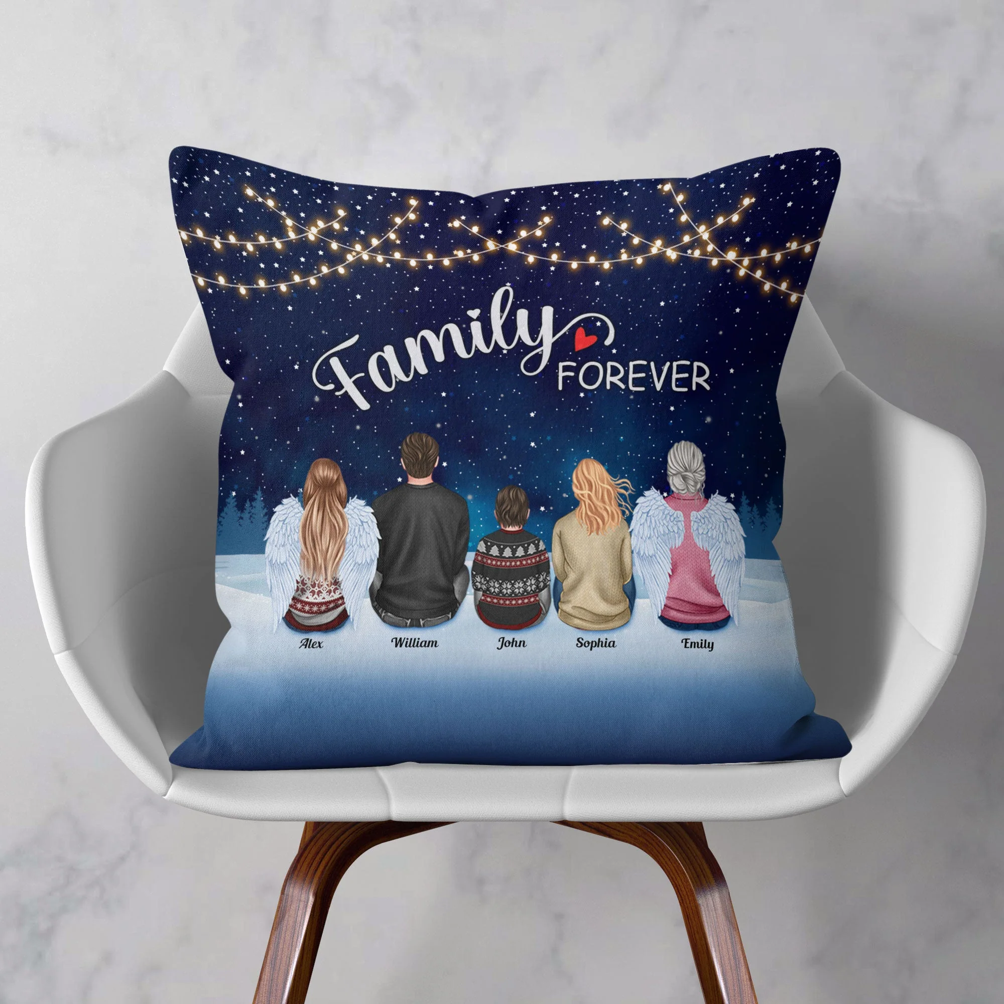 Our Family Forever - Personalized Pillow (Insert Included) - Image 3