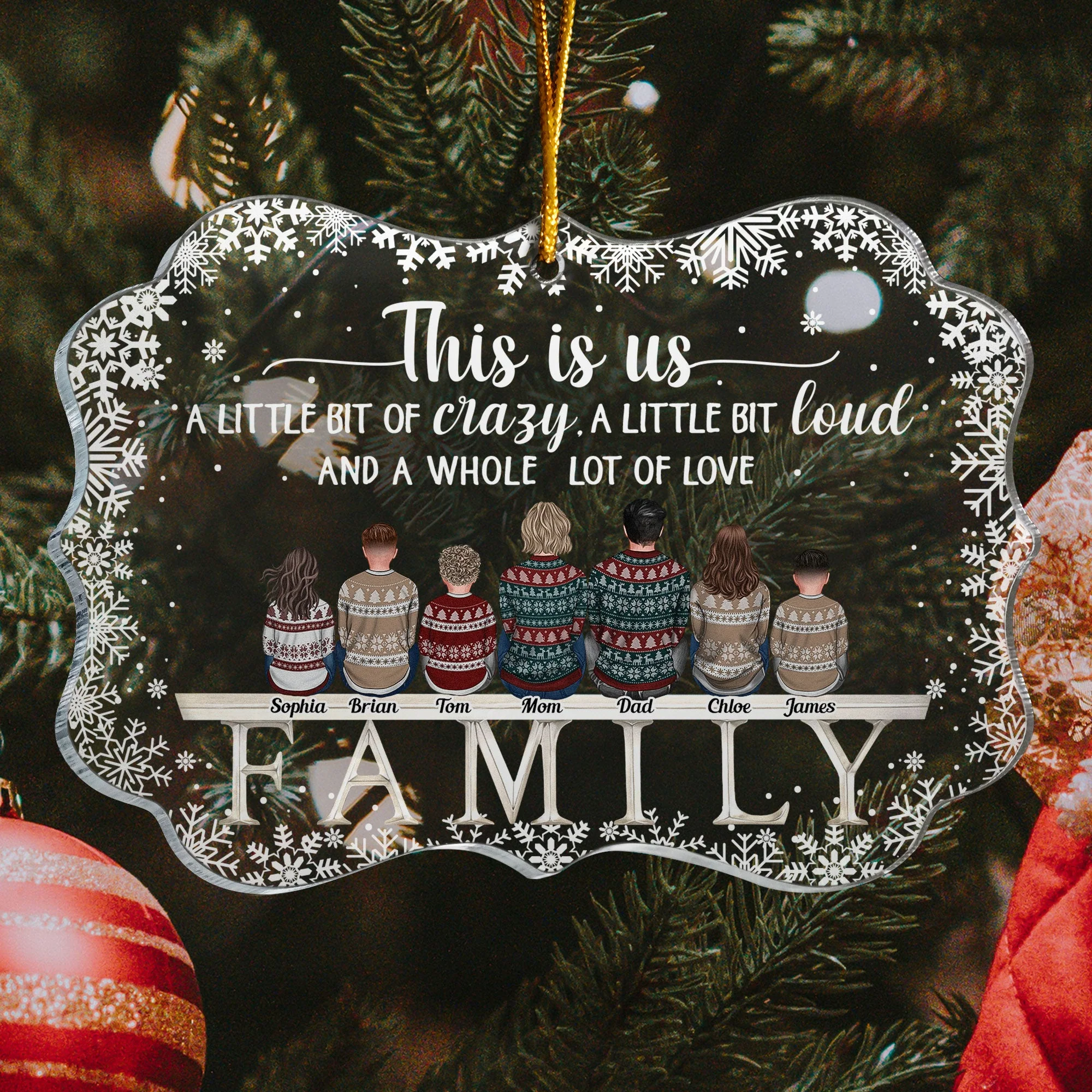Our Family - Personalized Acrylic Ornament - Image 3