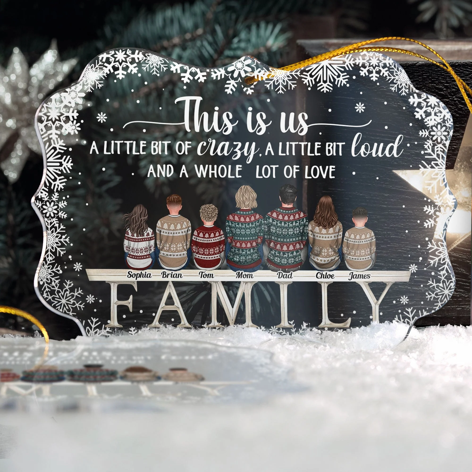 Our Family - Personalized Acrylic Ornament - Image 4