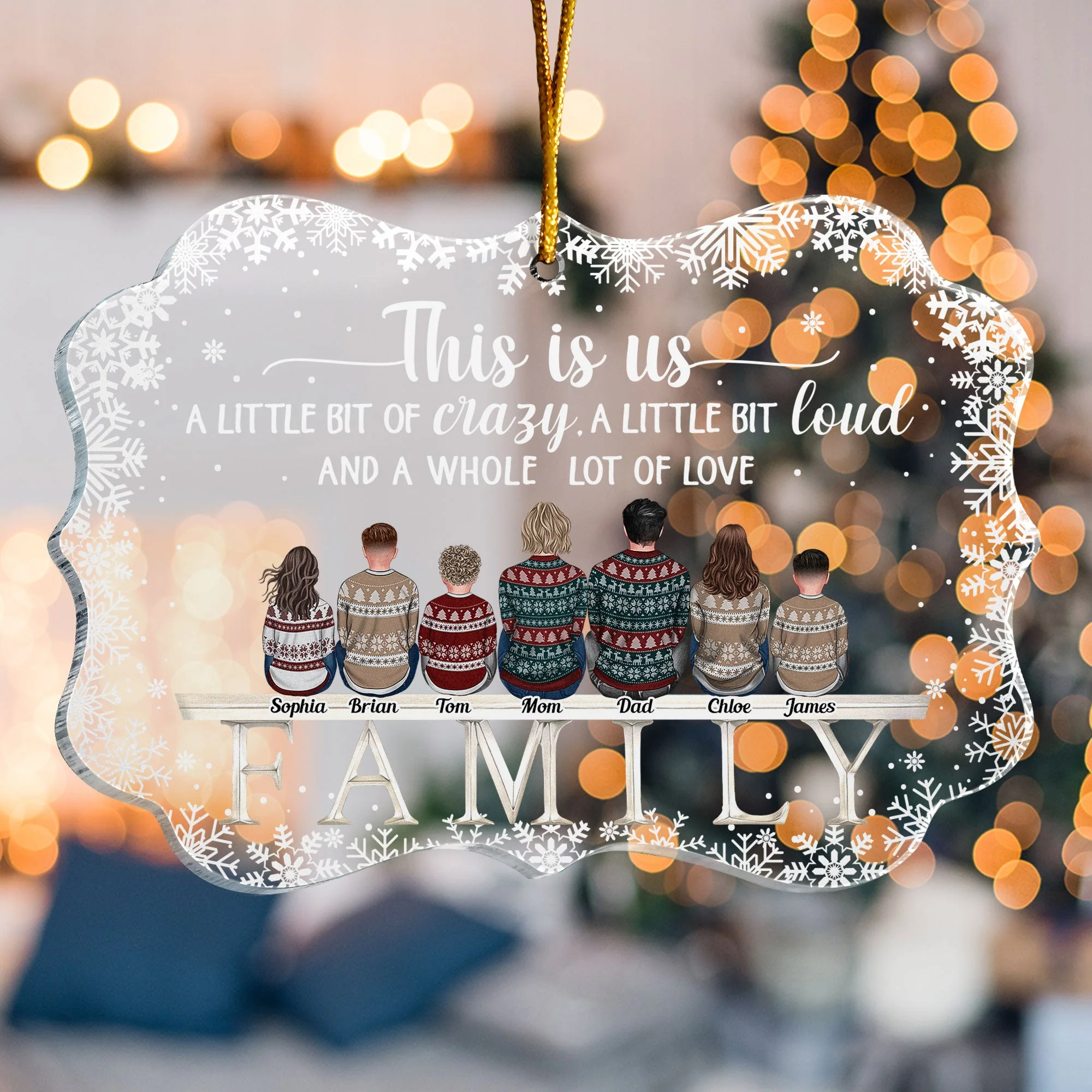 Our Family - Personalized Acrylic Ornament - Image 5