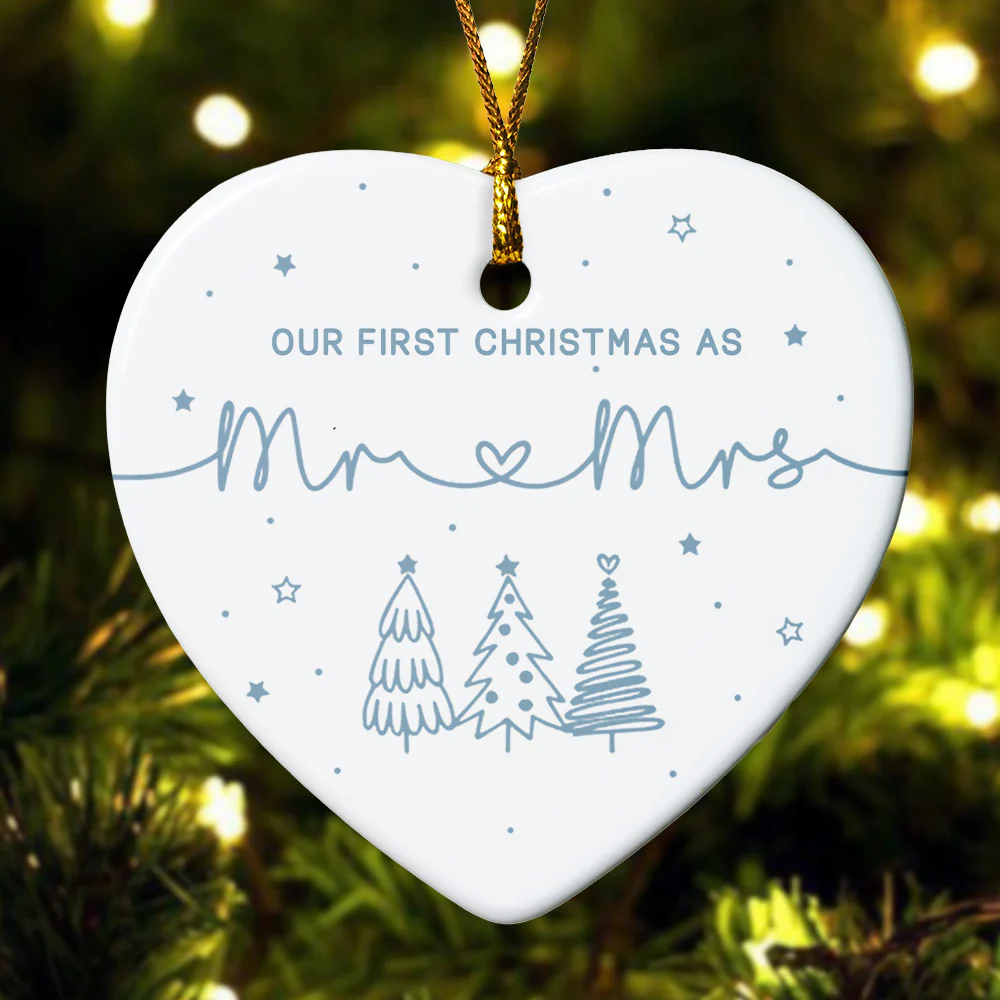 Our First Christmas As Mr And Mrs - Ceramic Ornament - Image 6