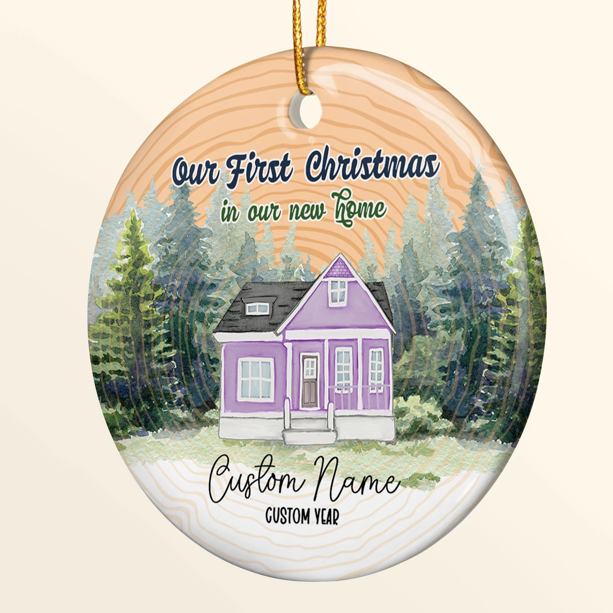 Our First Christmas In Our New Home - Personalized Ceramic Ornament - Christmas Gift For Friends And Family - Image 2