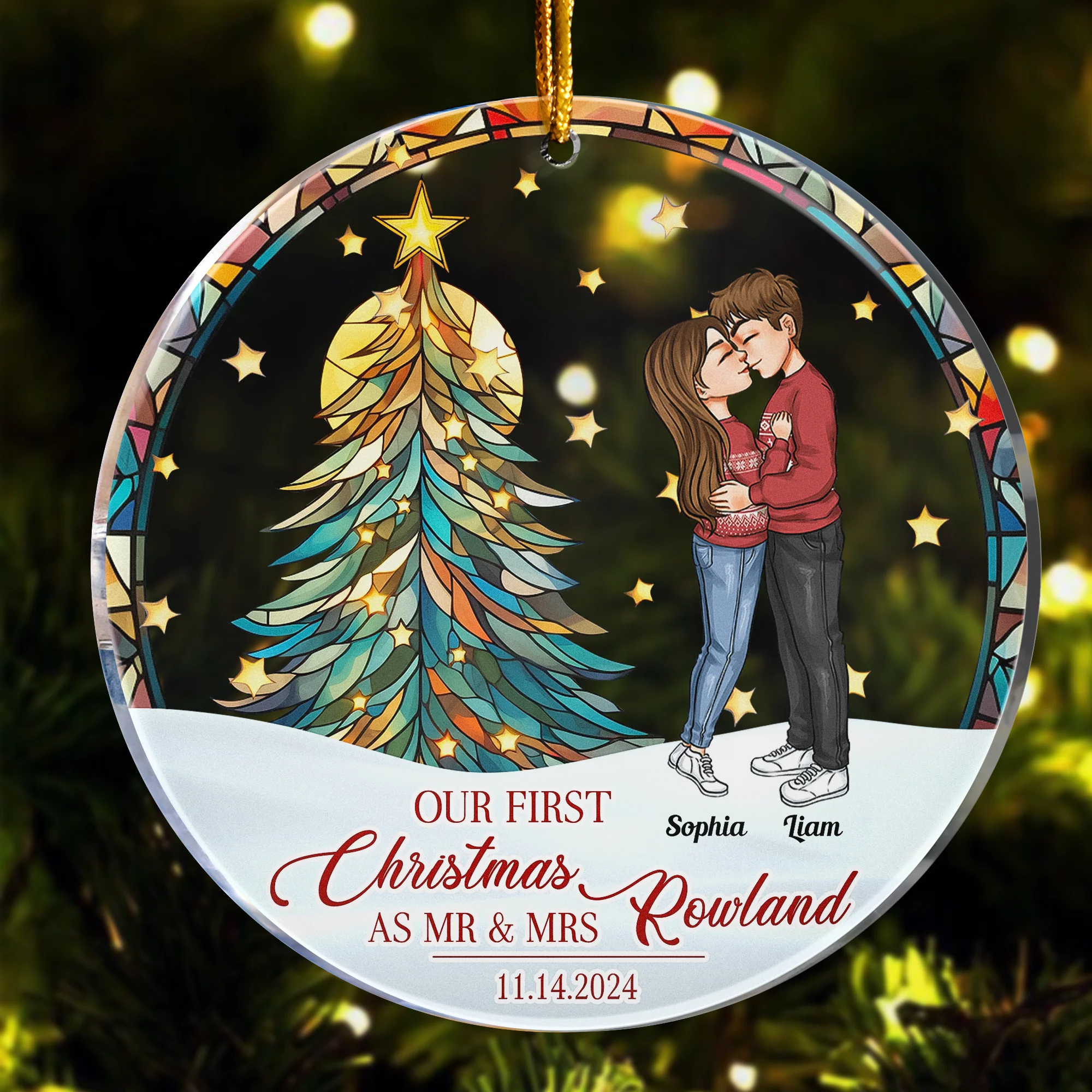 Our First Christmas - Personalized Acrylic Ornament - Image 4