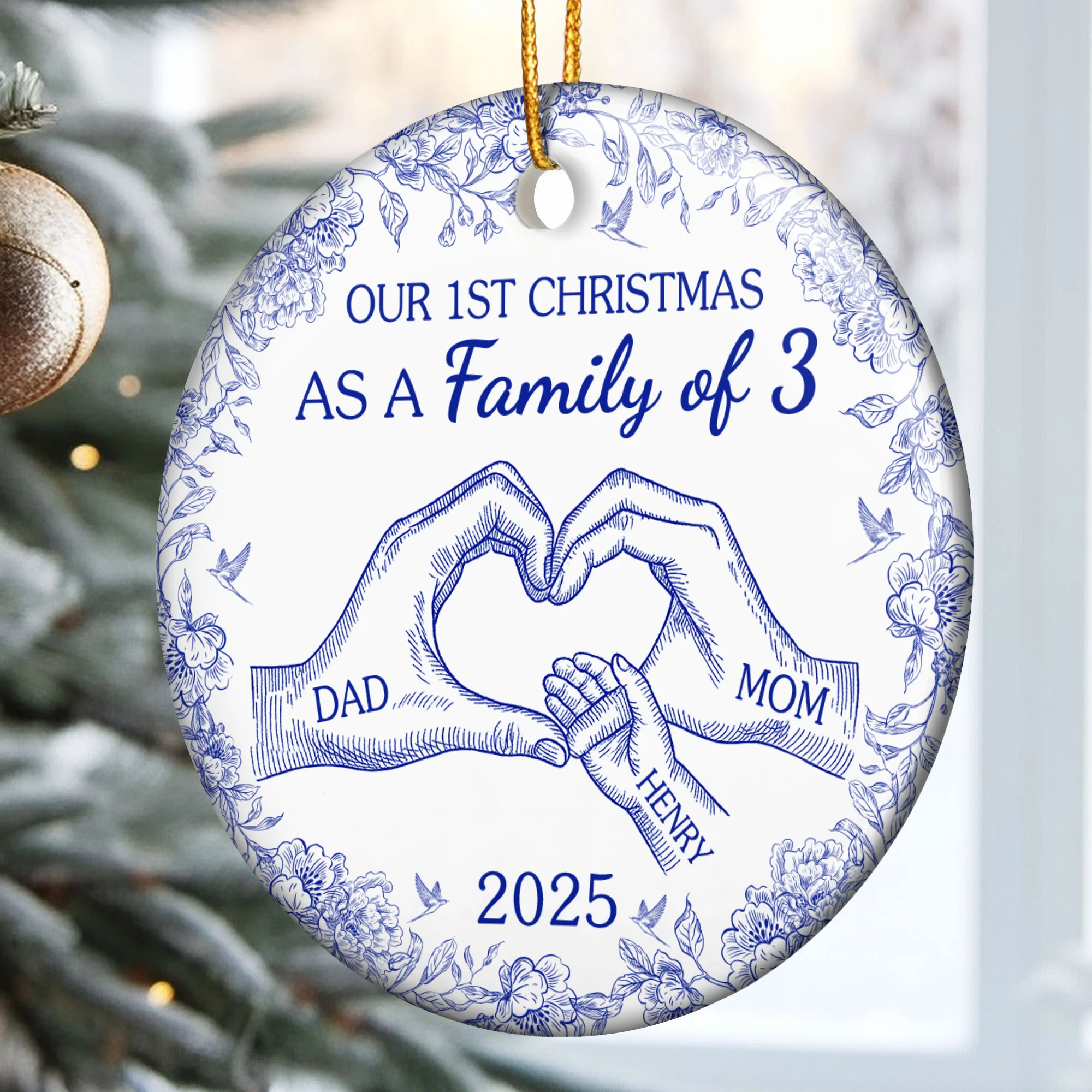 Our First Christmas - Personalized Ceramic Ornament - Image 2