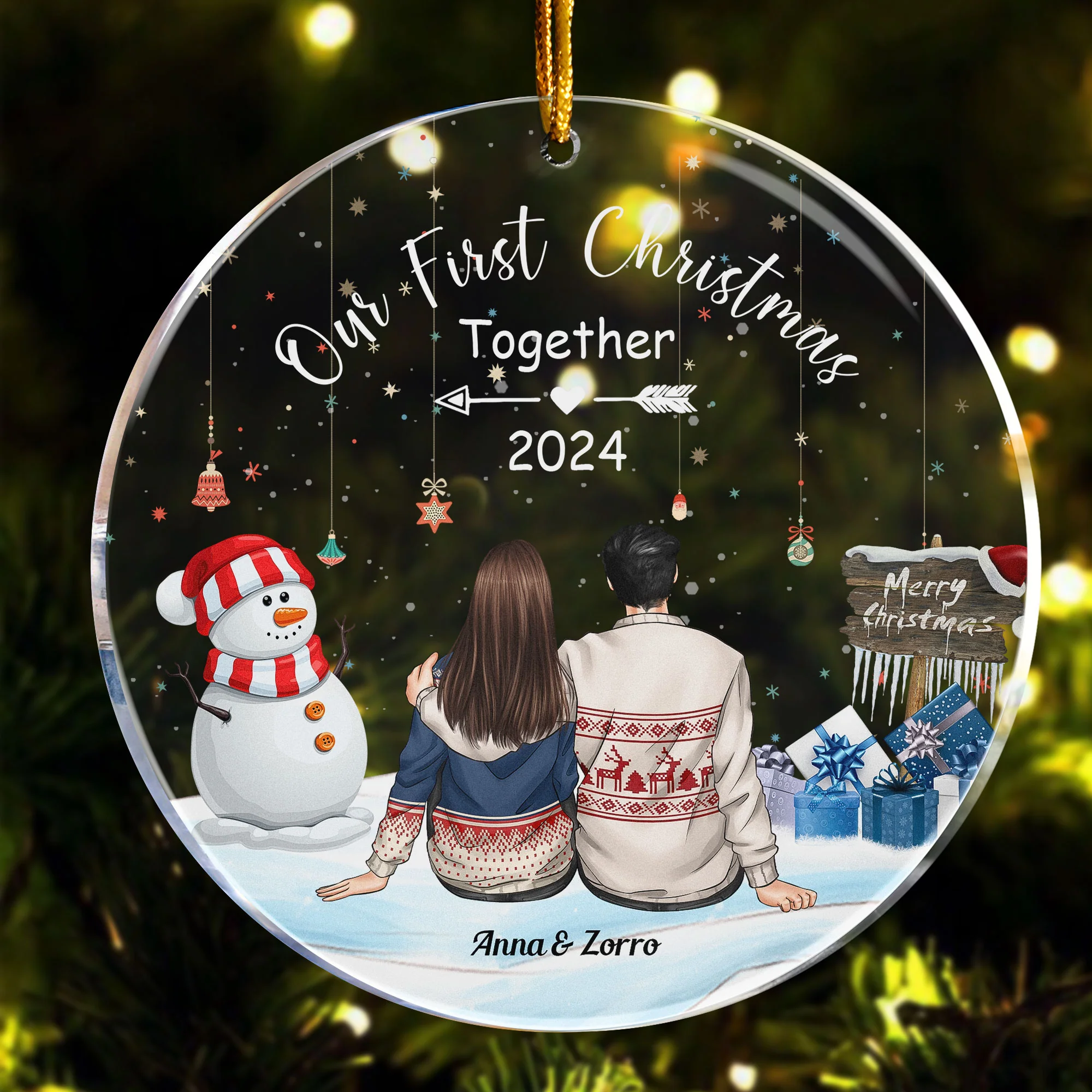 Our First Christmas Together - Personalized First Christmas Ornament - Image 4
