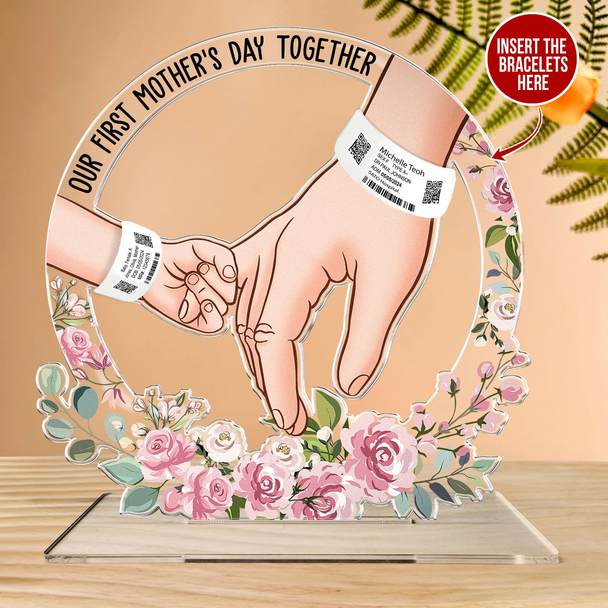Our First Mother's Day Together - Personalized Acrylic Plaque - Image 5