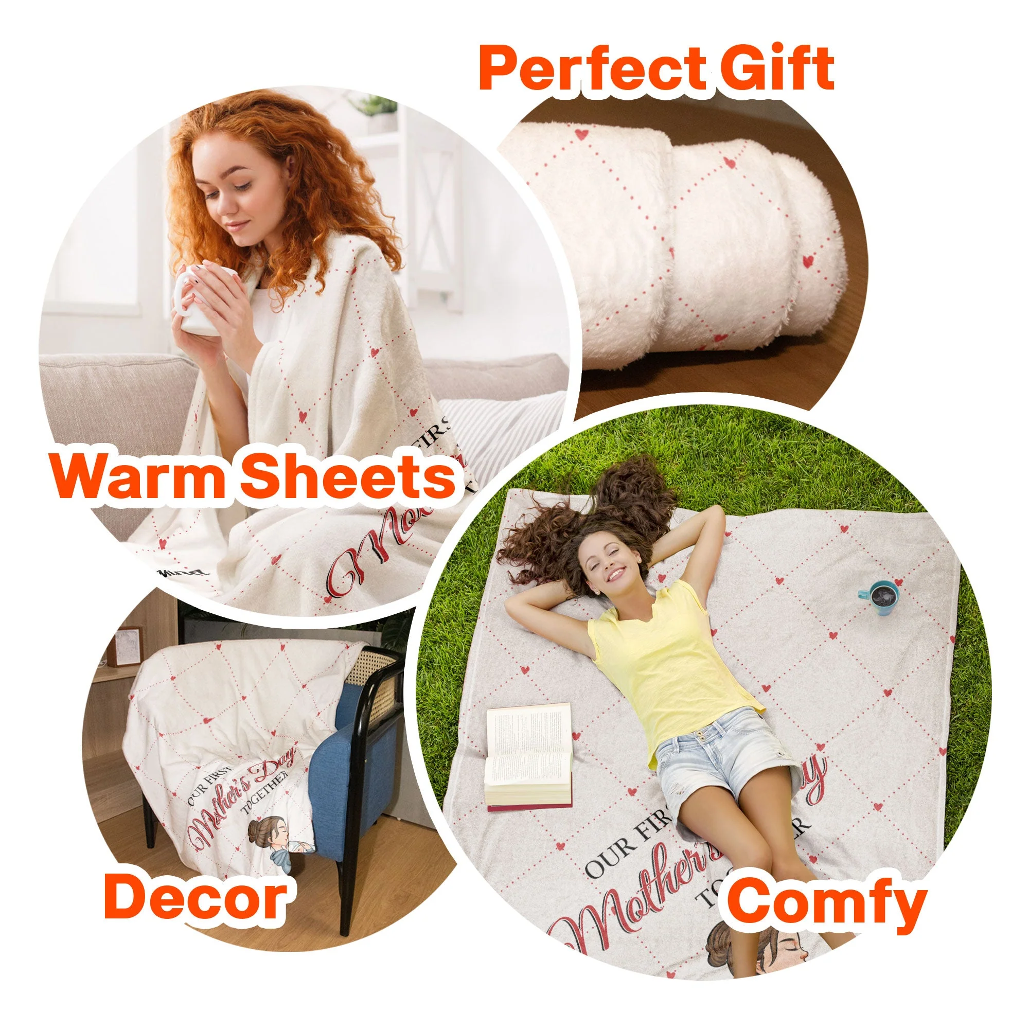 Our First Mother's Day Together - Personalized Blanket - Image 4