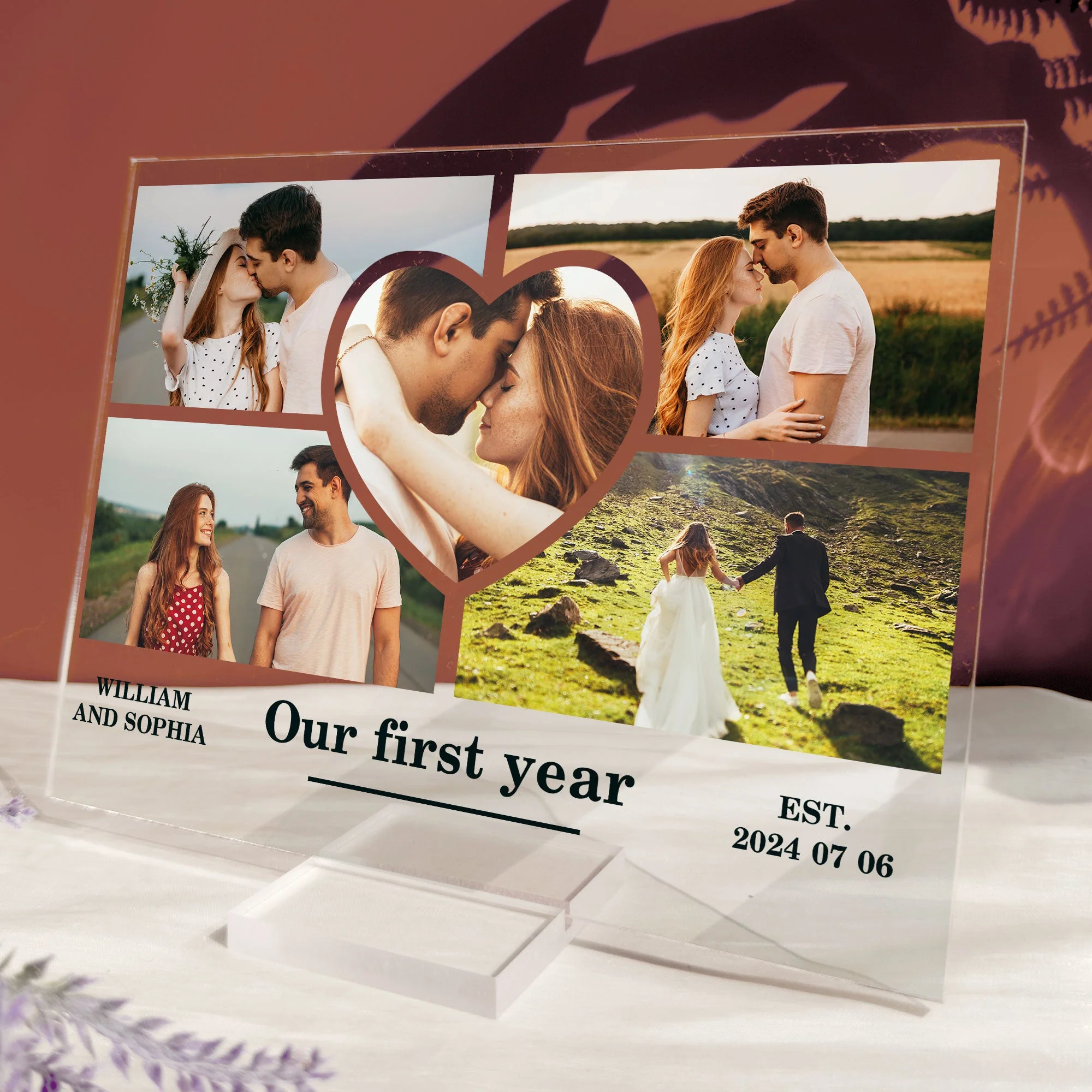 Our First Year - Personalized Acrylic Photo Plaque - Image 5