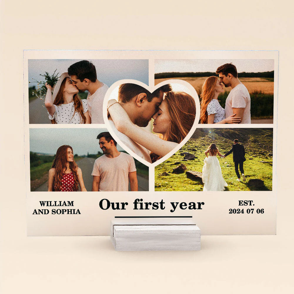 Our First Year - Personalized Acrylic Photo Plaque - Image 6
