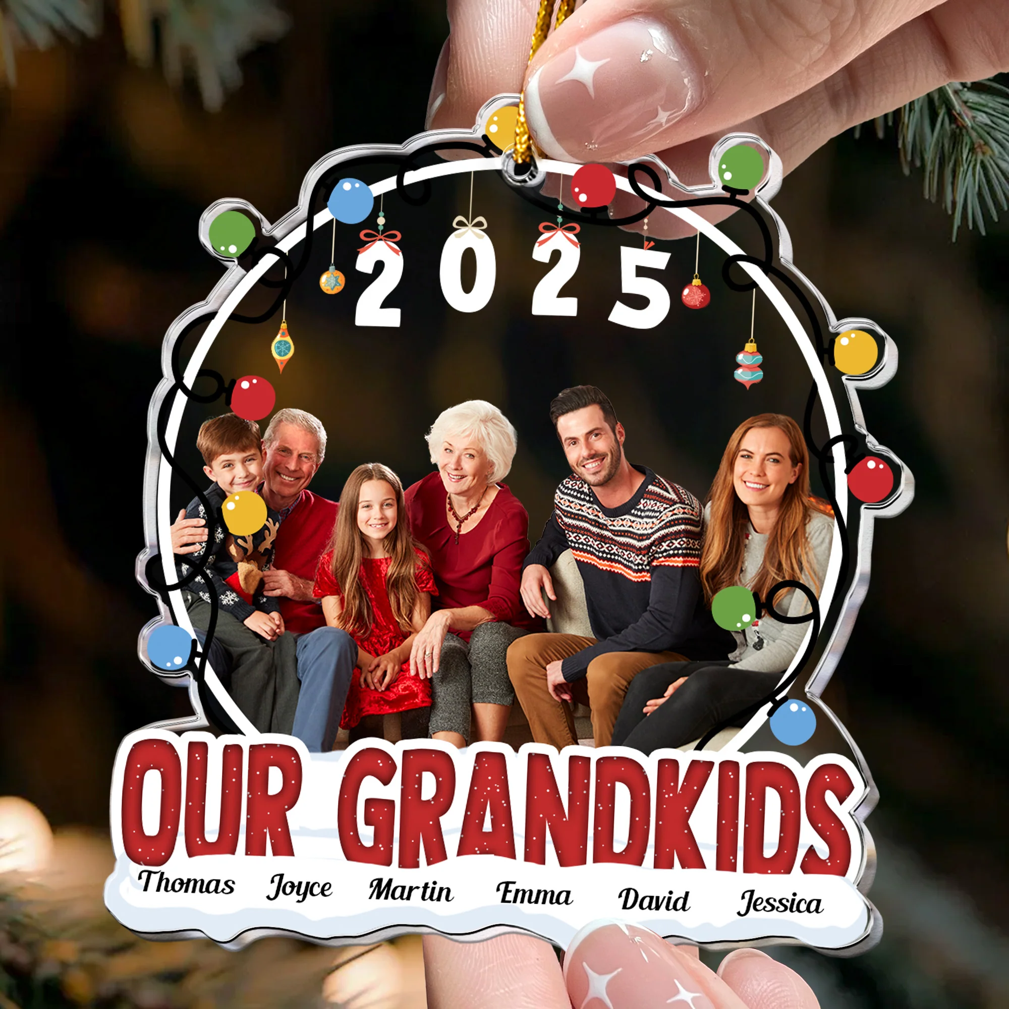 Our Grandkids - Personalized Acrylic Photo Ornament - Image 2