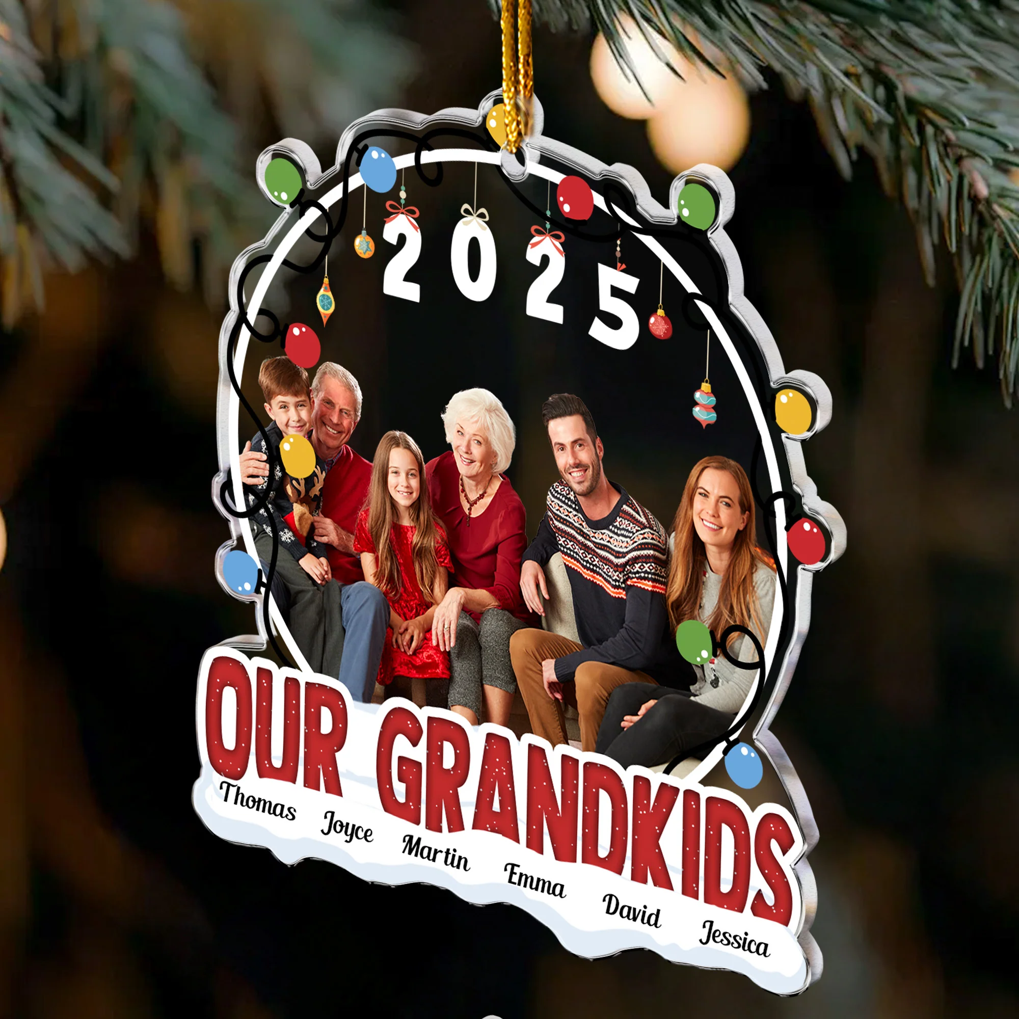Our Grandkids - Personalized Acrylic Photo Ornament - Image 4