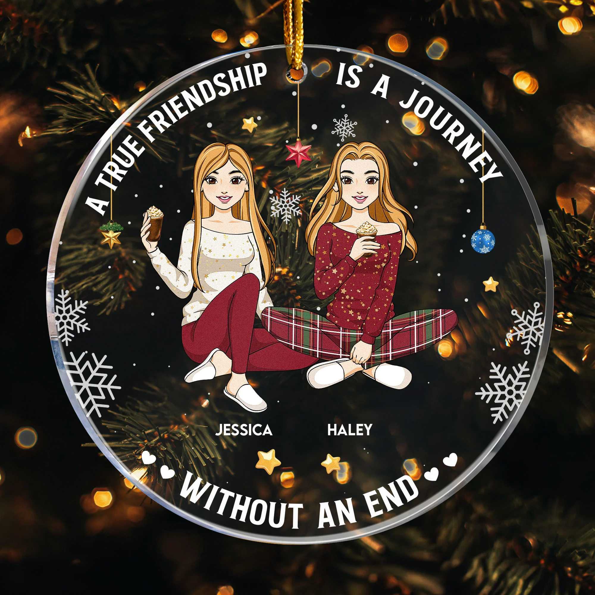 Our Laughs Are Limitless - Personalized Acrylic Ornament - Image 3