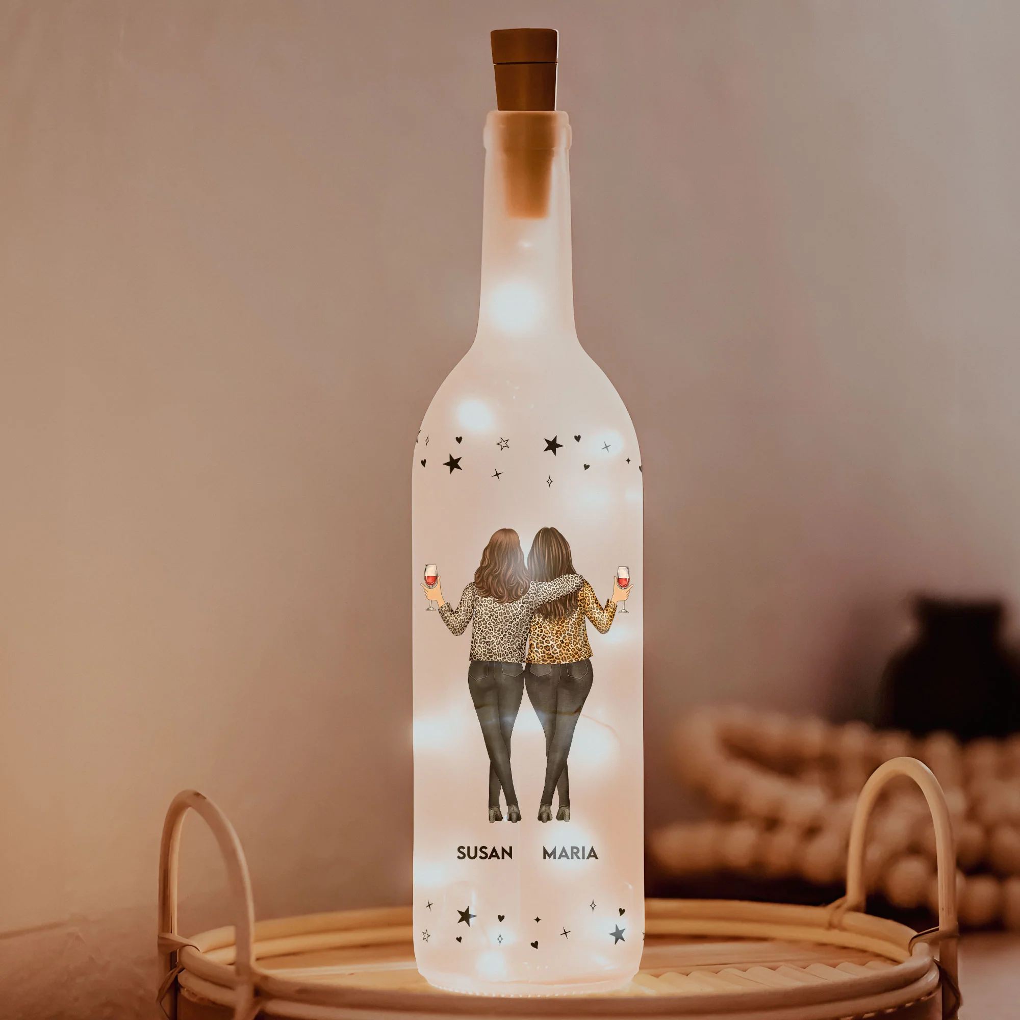 Our Laughs Are Limitless - Personalized Bottle Lamp - Image 3