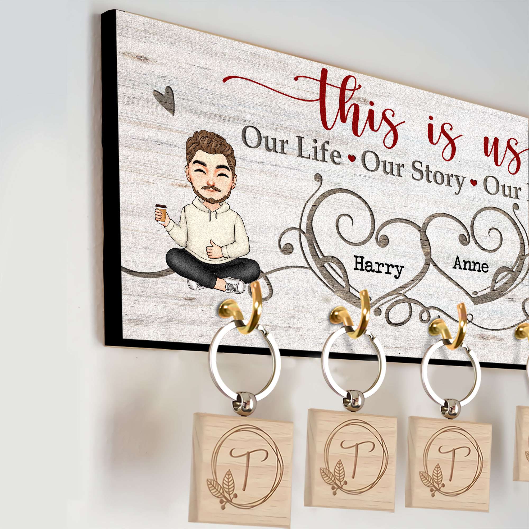 Our Life Our Story Our Home - Personalized Key Hanger - Image 2