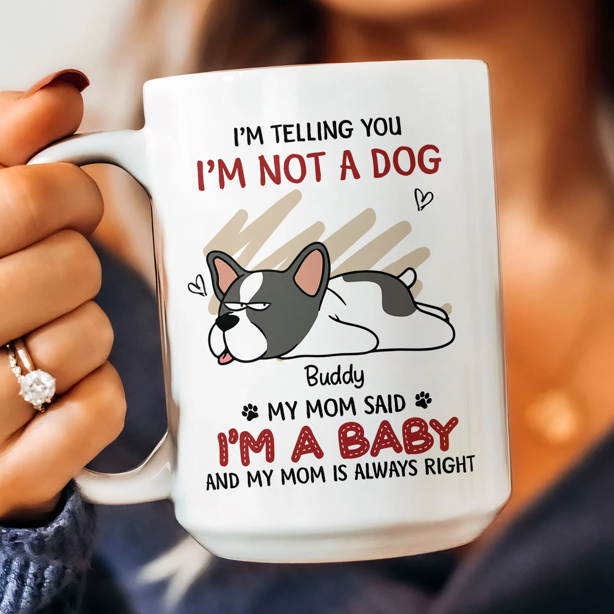 Our Mom Said We're Babies - Personalized Mug - Image 3