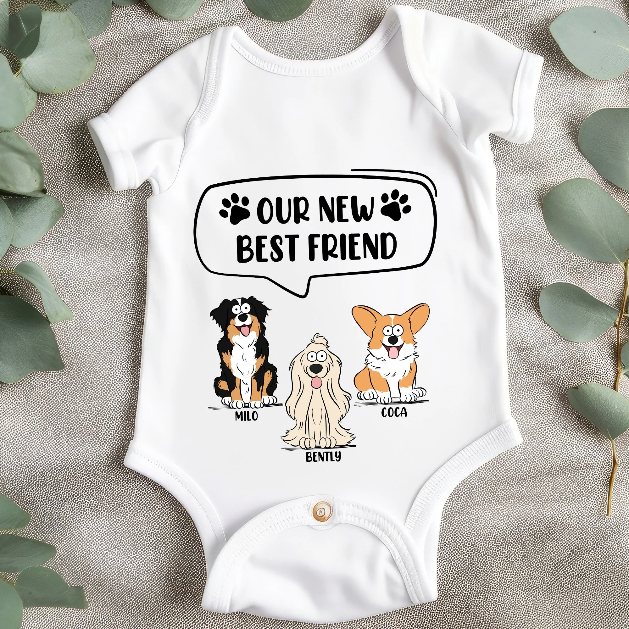 Our New Best Friend - Personalized Baby Onesie - Image 2