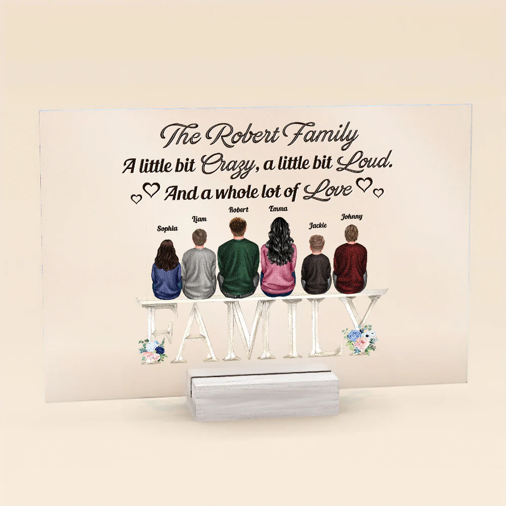 Our Sweet Family A Whole Lot Of Love - Personalized Acrylic Plaque