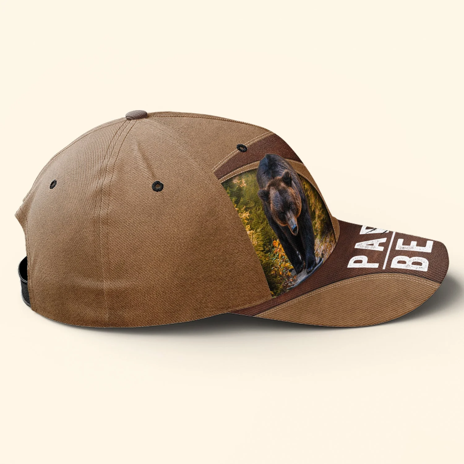 Papa Bear Grandpa Bear Daddy Bear With Cubs Names - Personalized Classic Cap - Image 3