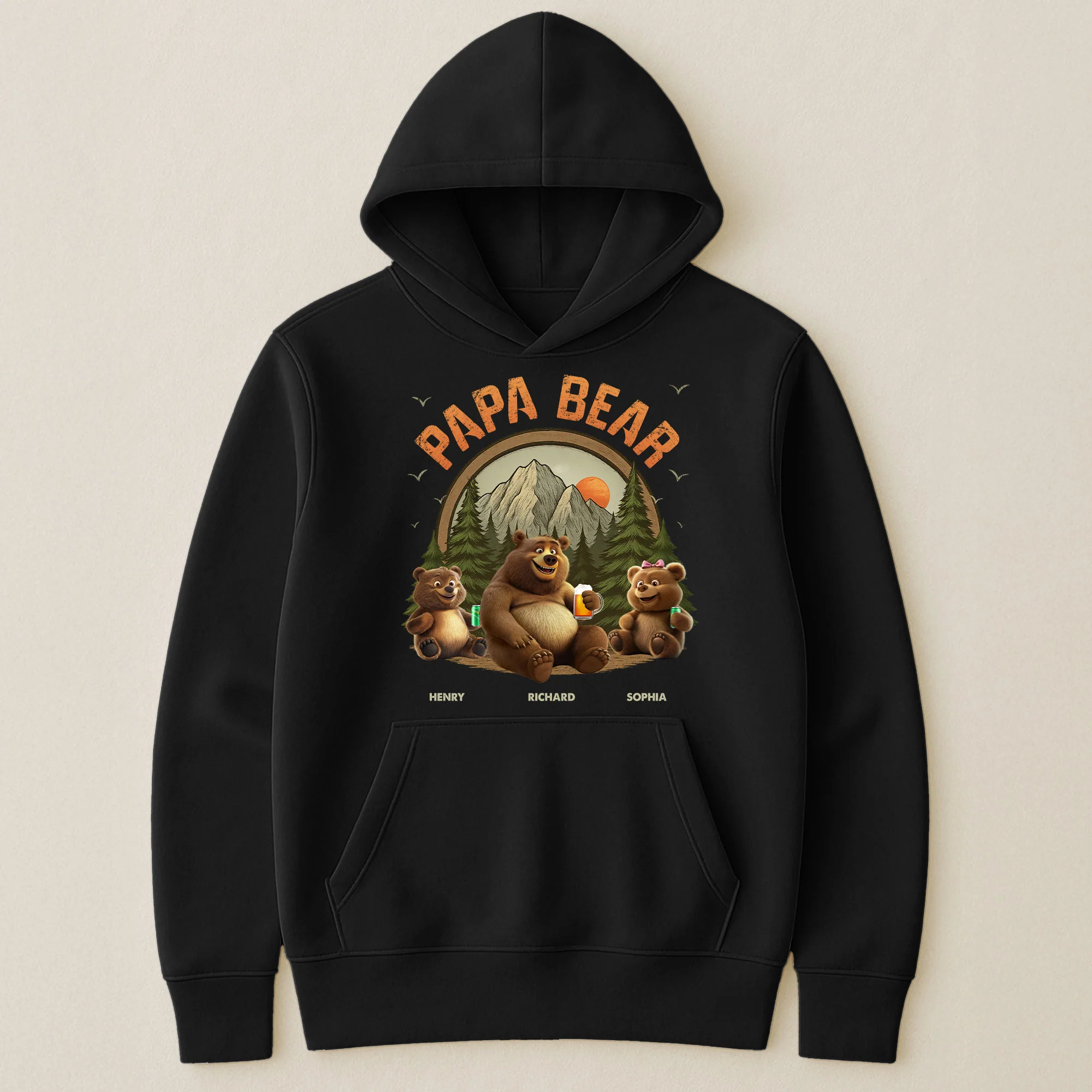 Papa Bear - New Style - Personalized Shirt - Image 5