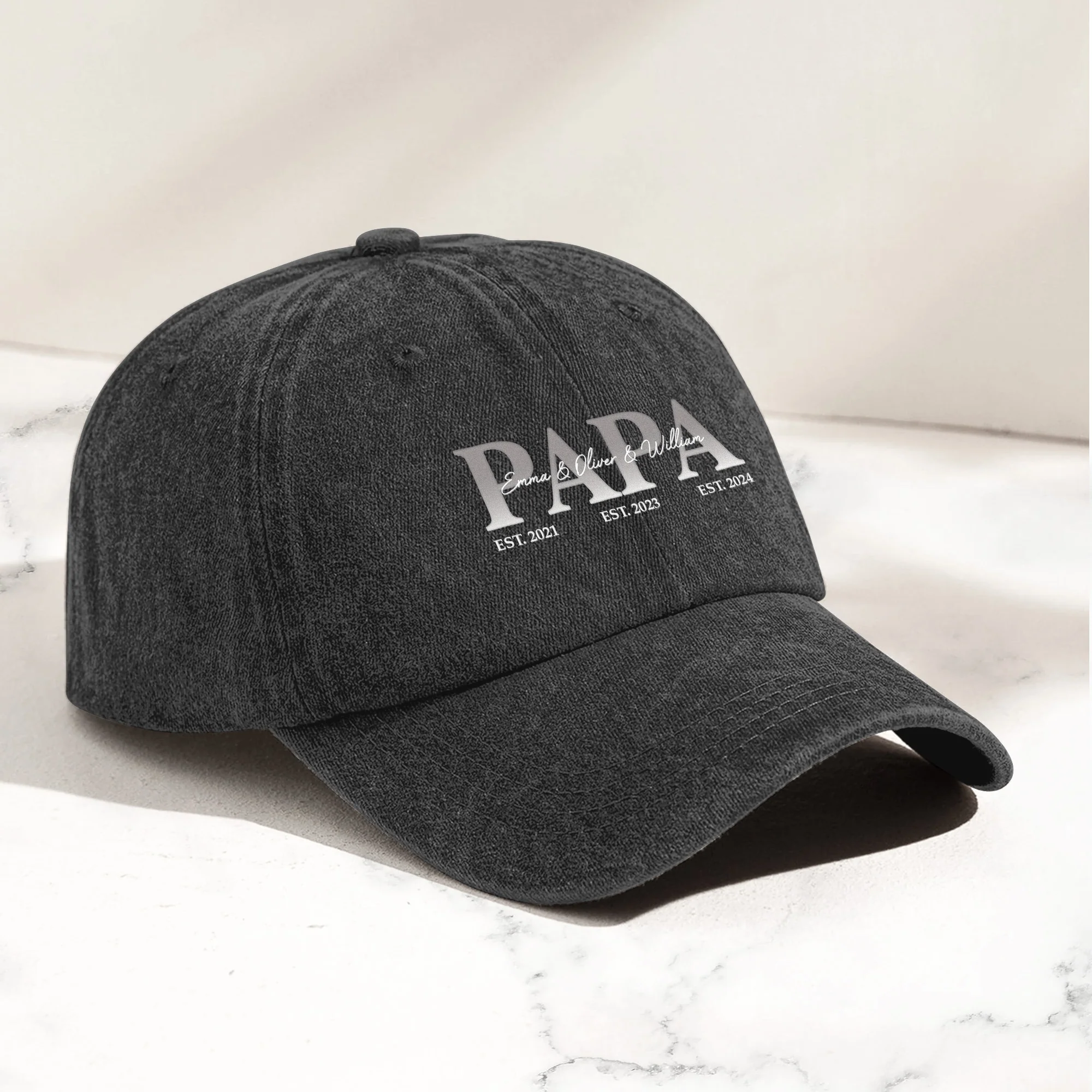 Papa, Daddy, Dad - Father's Day Gift With Kids' Names - Personalized Cap - Image 2