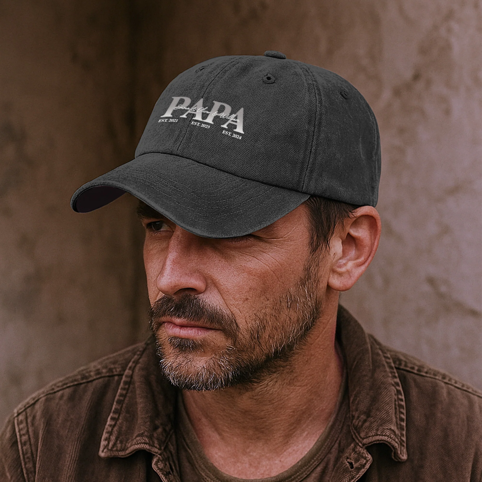Papa, Daddy, Dad - Father's Day Gift With Kids' Names - Personalized Cap - Image 3