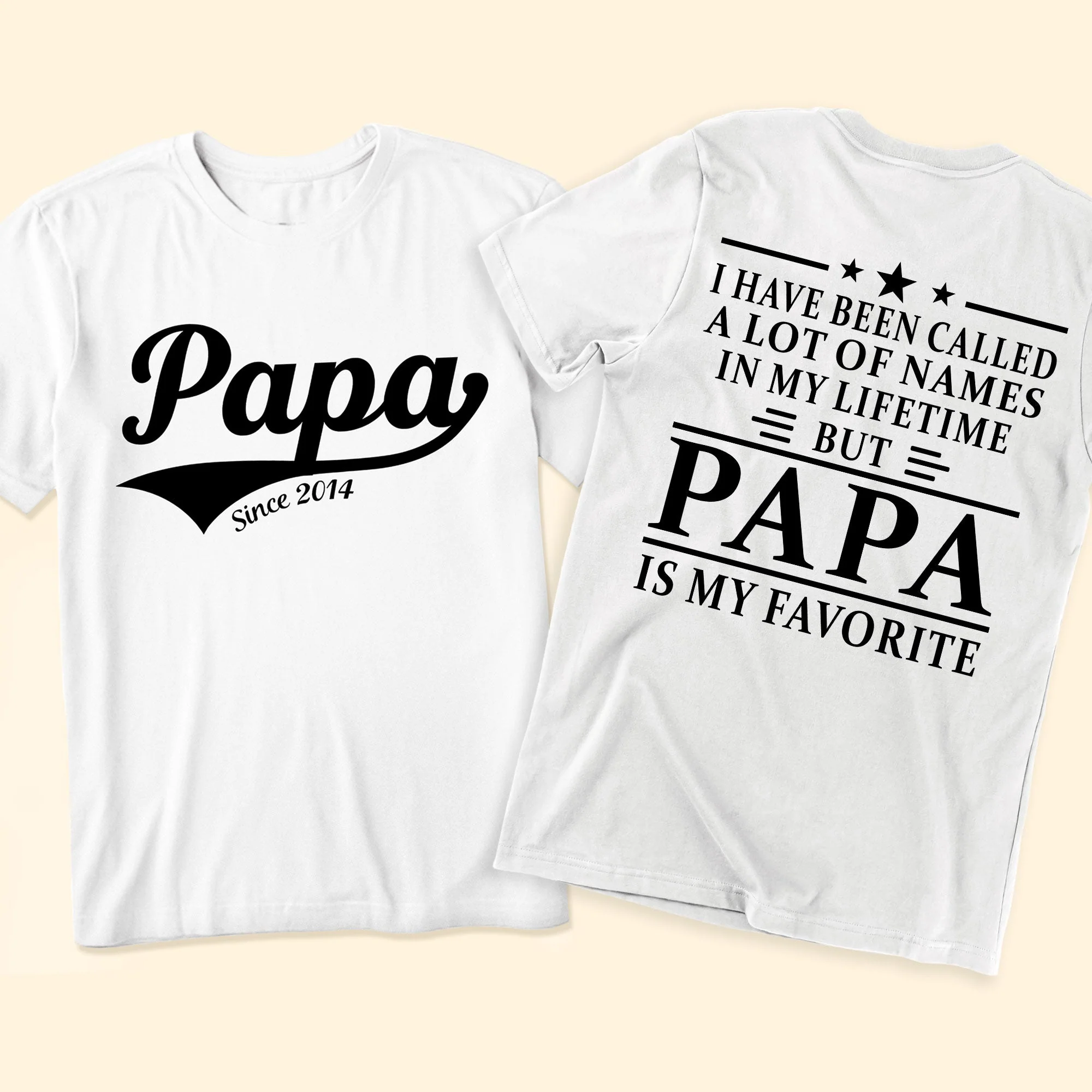 Papa Is My Favorite Name - Personalized Shirt - Image 6