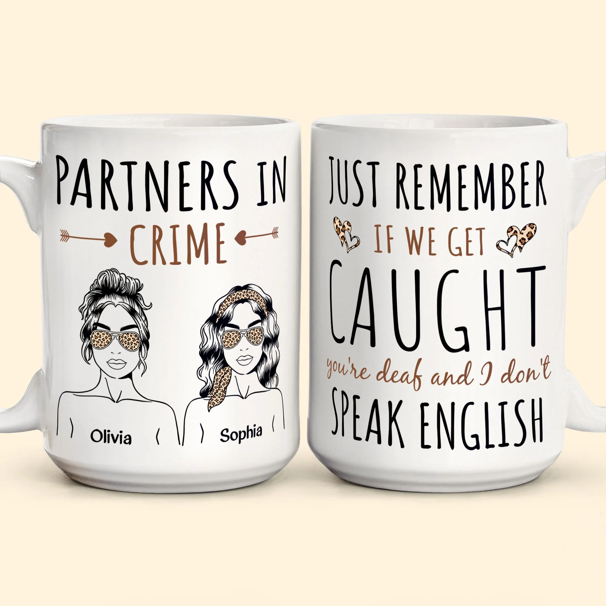 Partners In Crime - Personalized Mug - Image 2