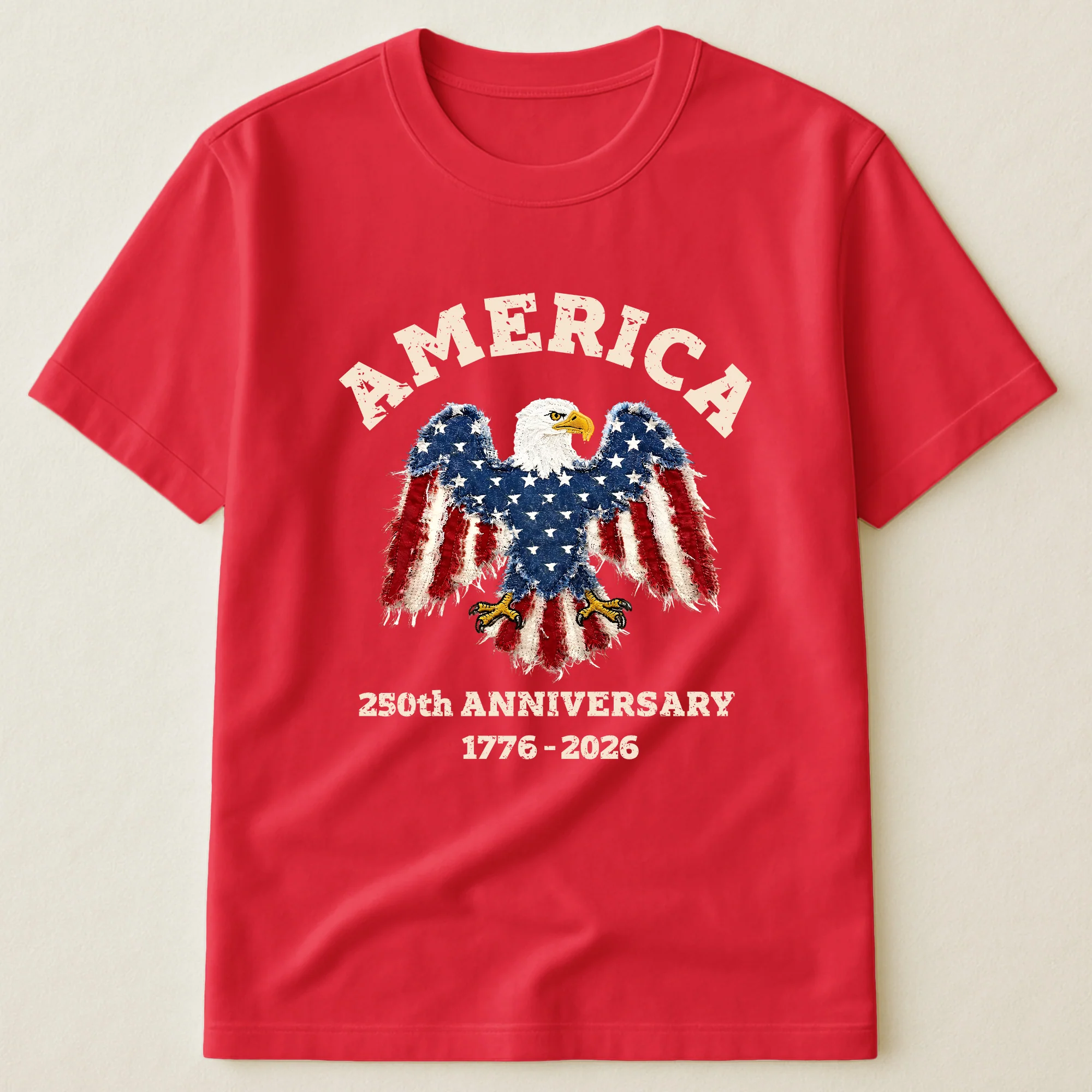 Patchwork Style USA Bald Eagles Print - Shirt - Image 17