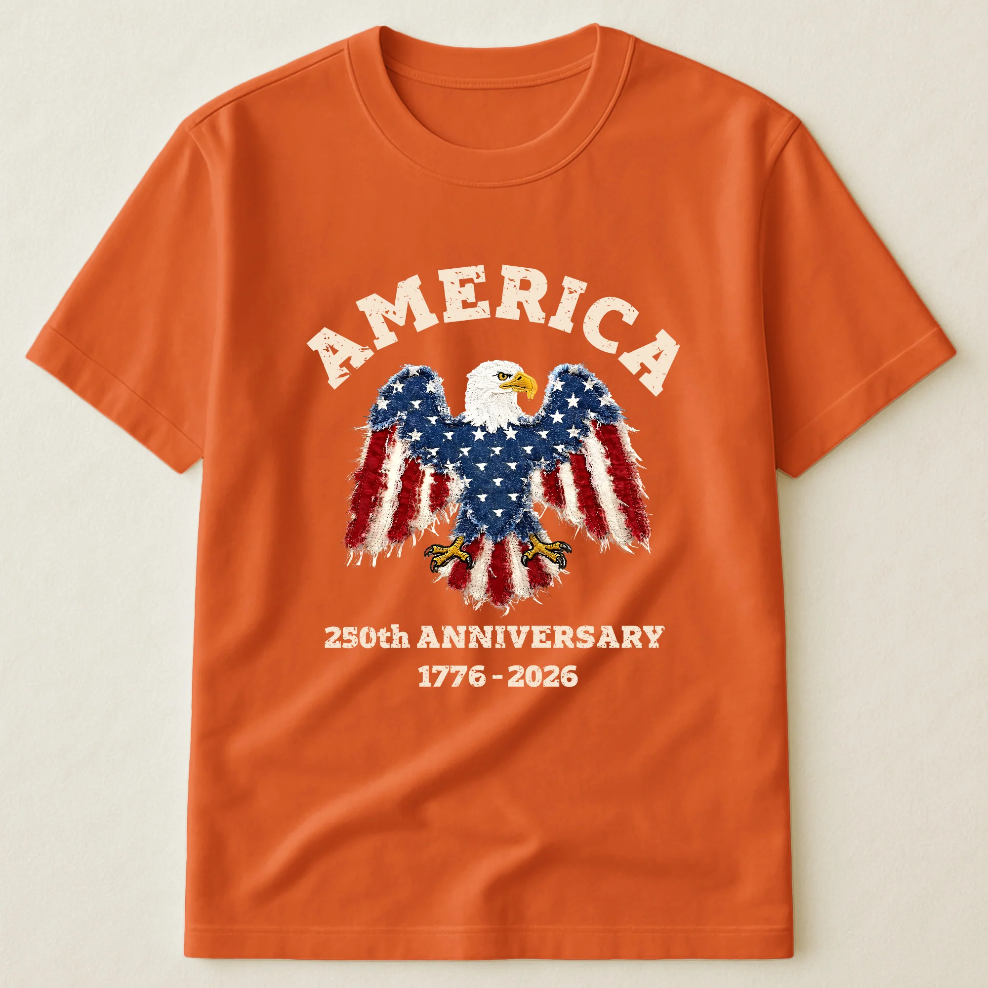 Patchwork Style USA Bald Eagles Print - Shirt - Image 19