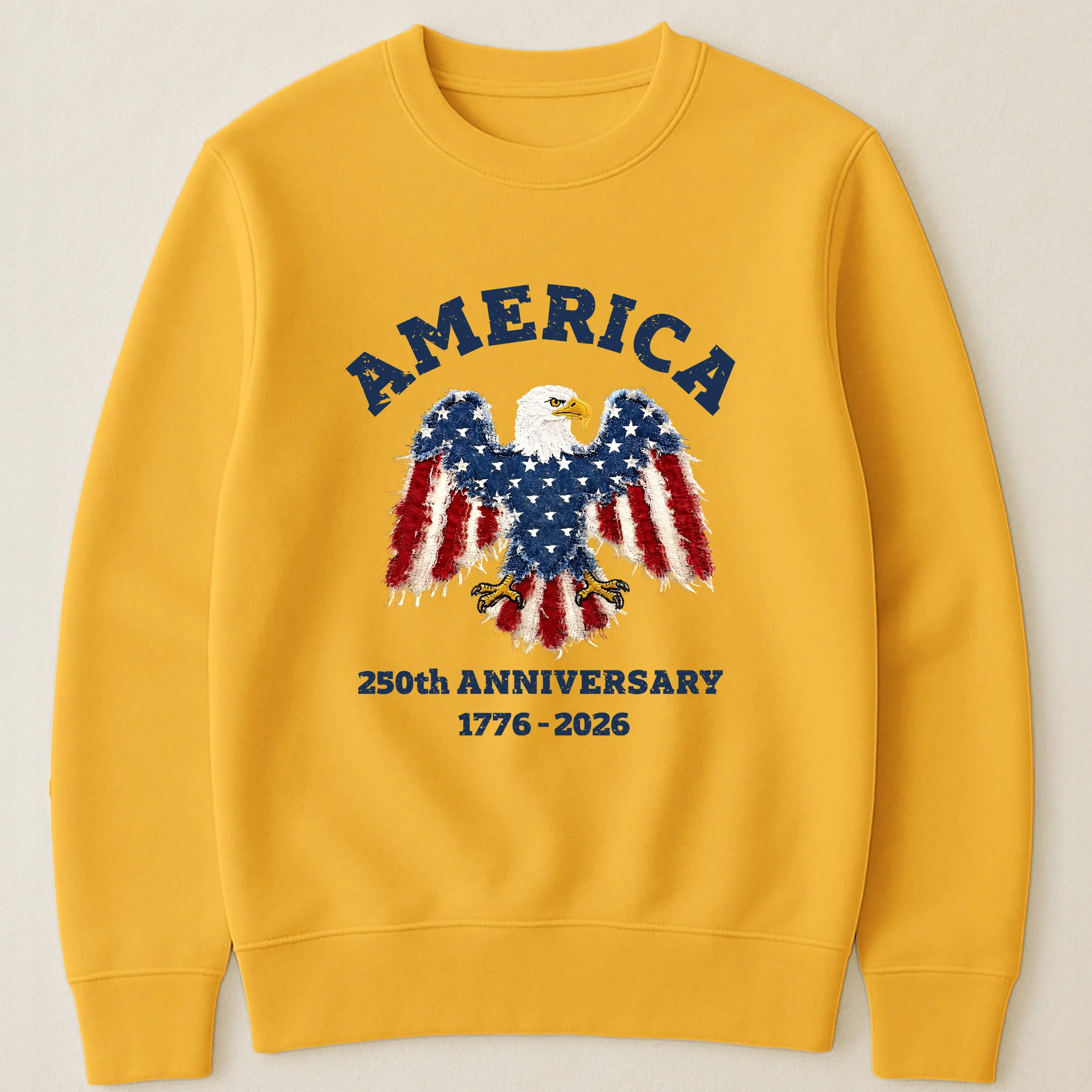 Patchwork Style USA Bald Eagles Print - Shirt - Image 28