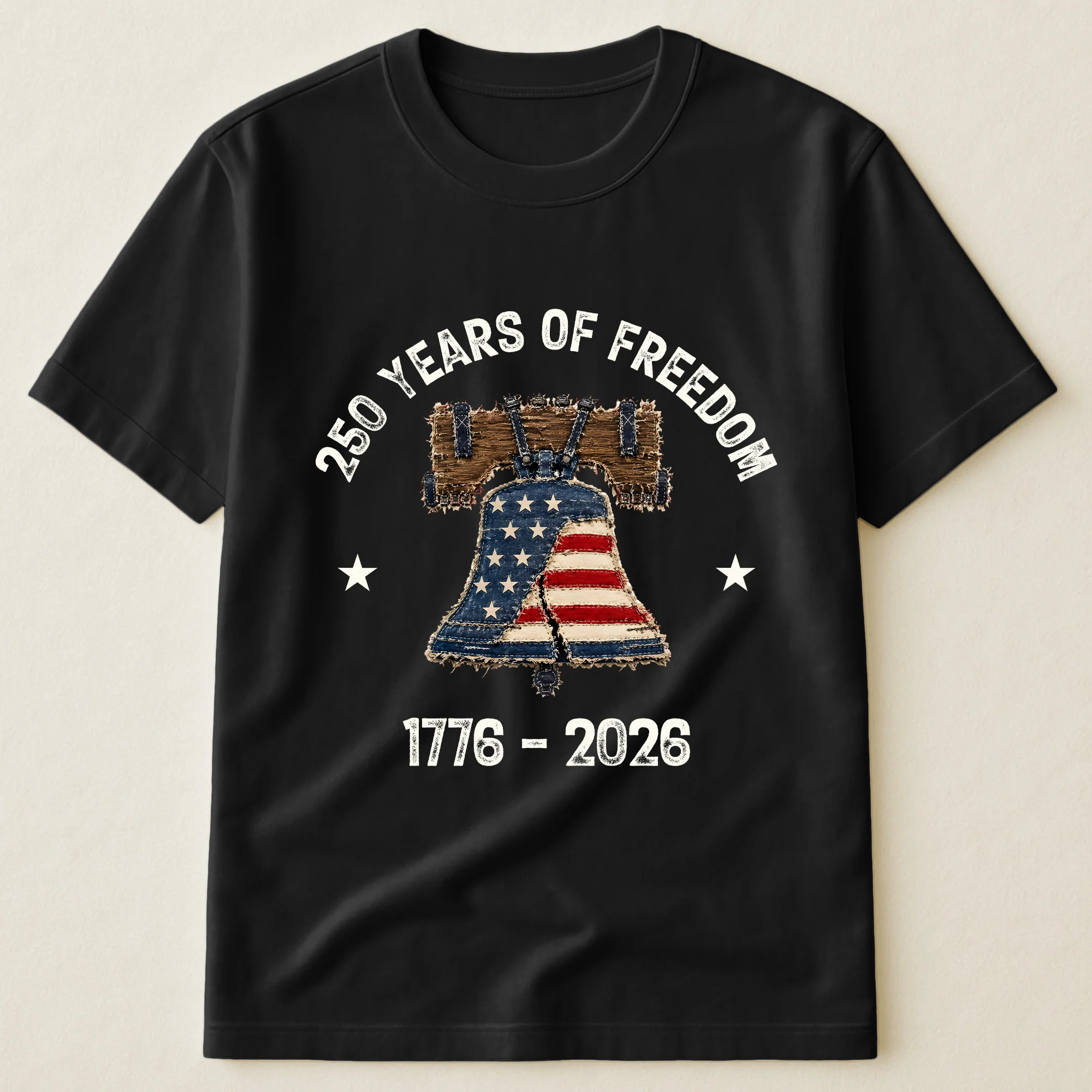 Patchwork Style USA Liberty Bell Print - Shirt - Image 9