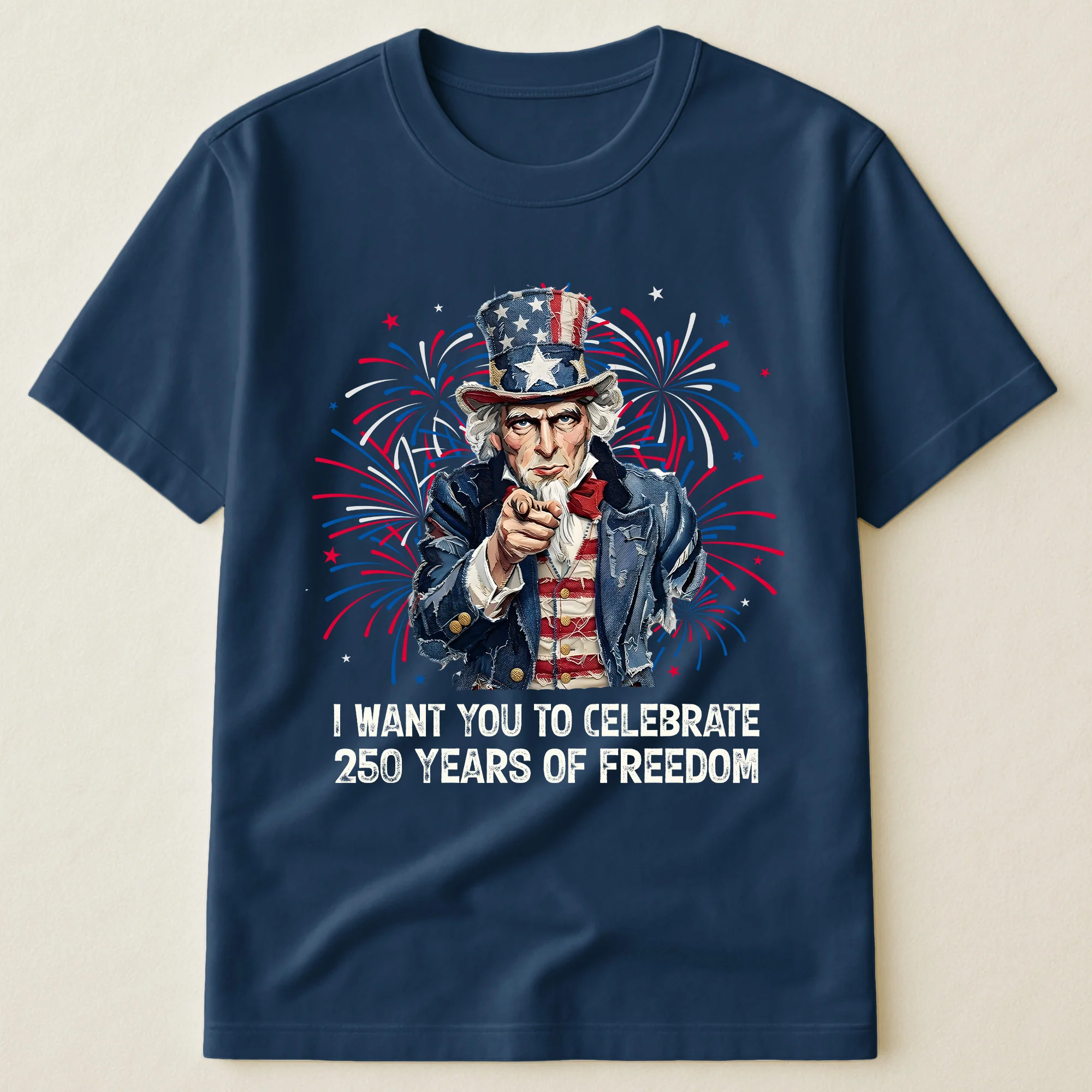 Patchwork Style Usa Uncle Sam Print - Shirt - Image 10