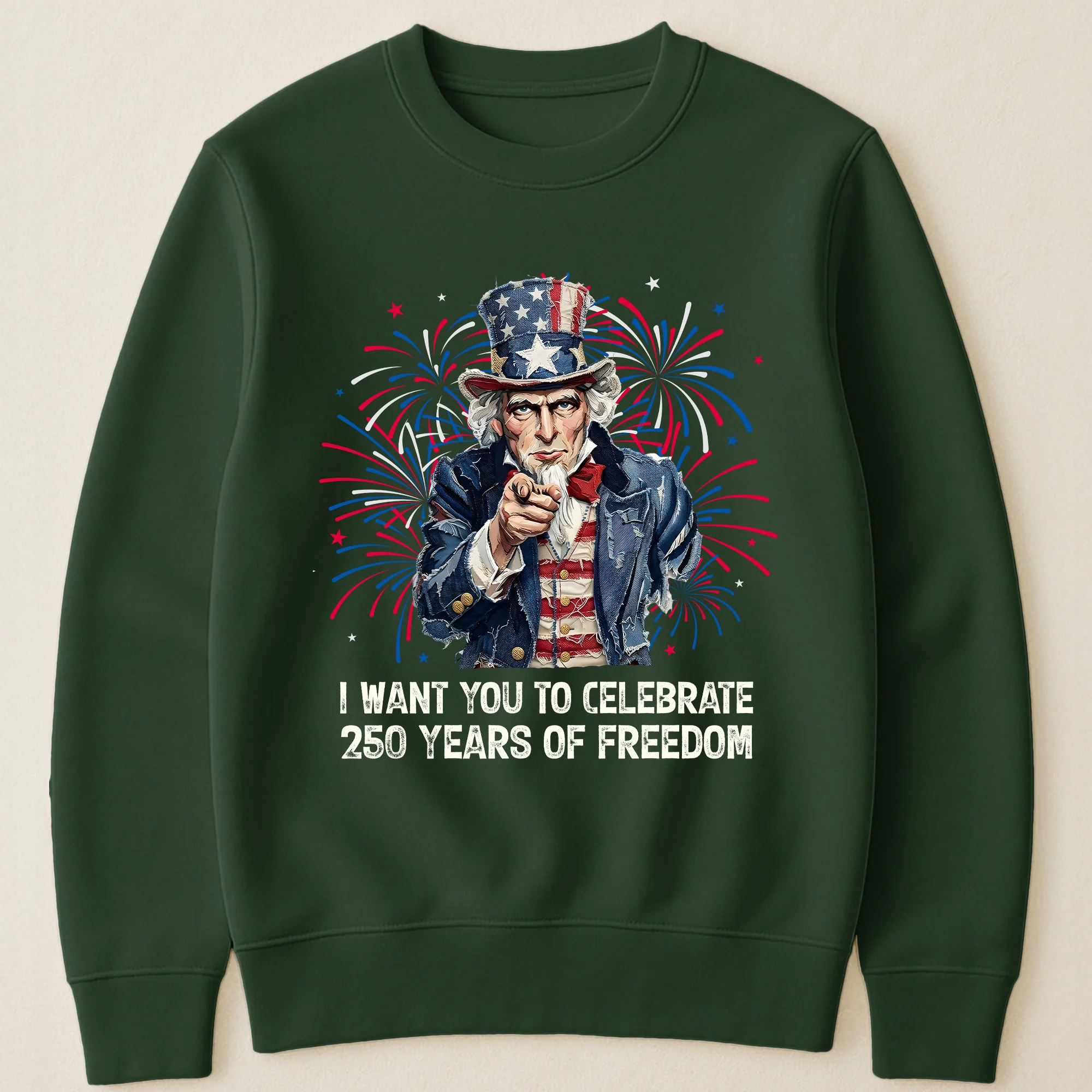 Patchwork Style Usa Uncle Sam Print - Shirt - Image 21