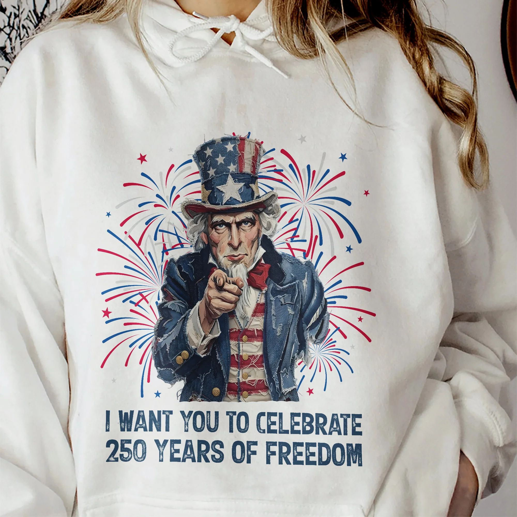 Patchwork Style Usa Uncle Sam Print - Shirt - Image 8