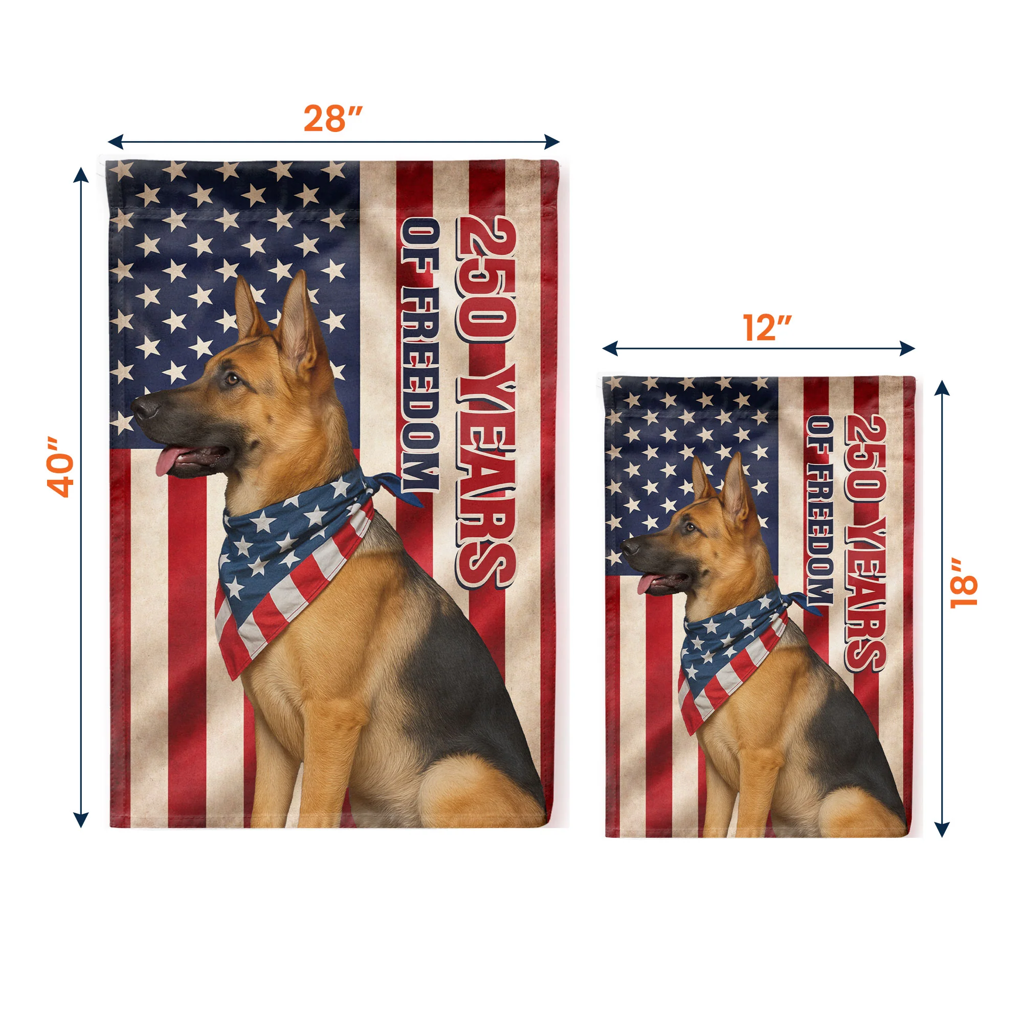 Patriotic Pet Salute - 250 Years Of Freedom - Personalized Photo Flag - Image 6