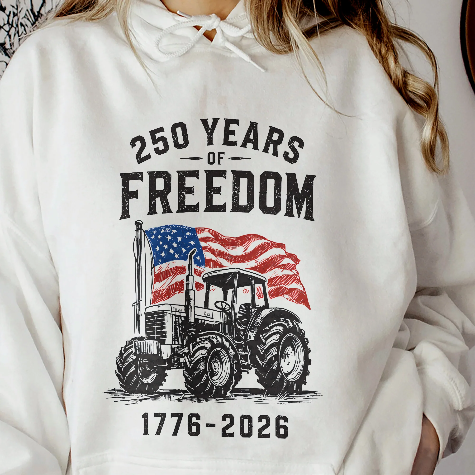 Patriotic Tractor 250 Years - Shirt - Image 8